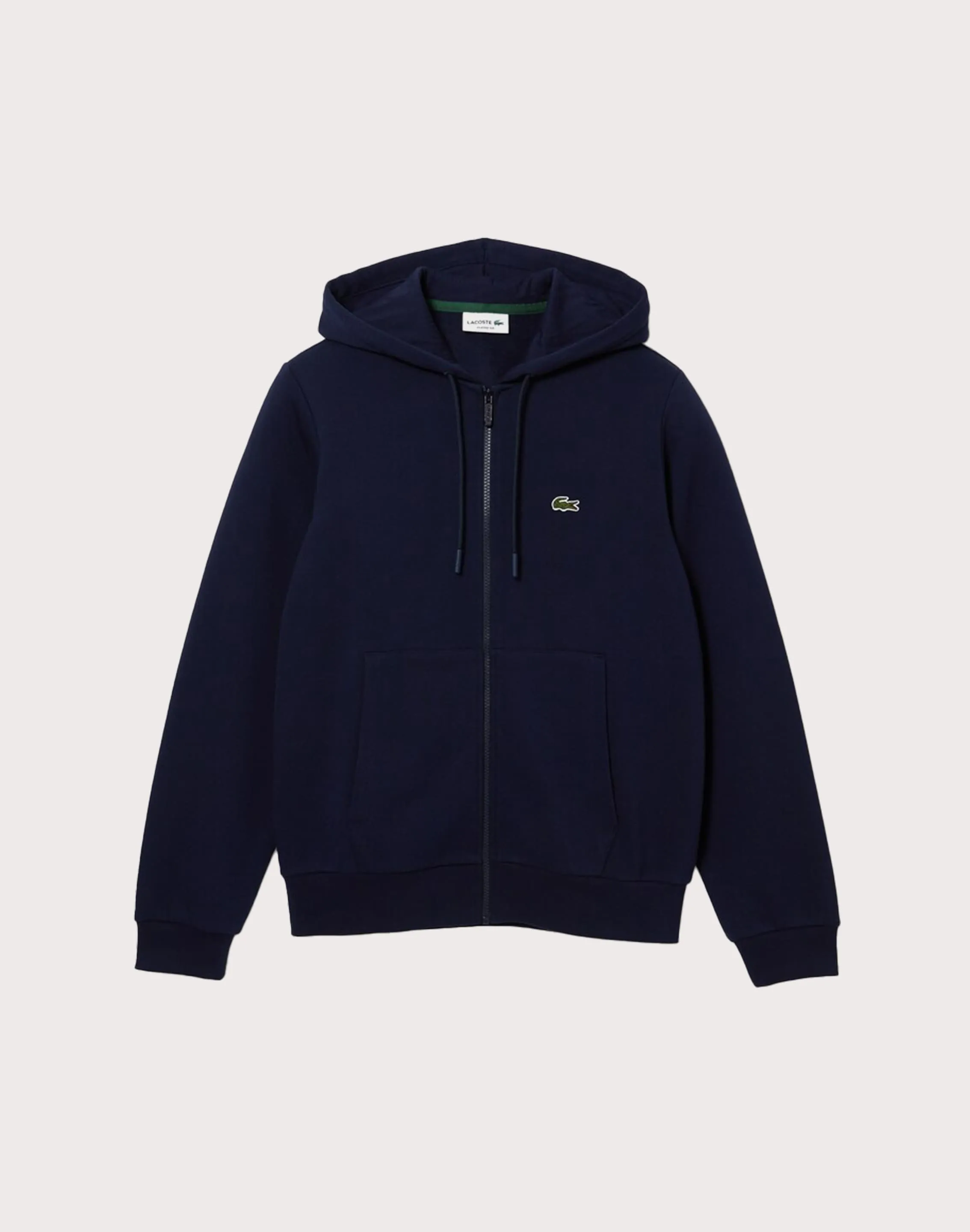 Lacoste Solid Fleece Hooded Jacket Eco Core