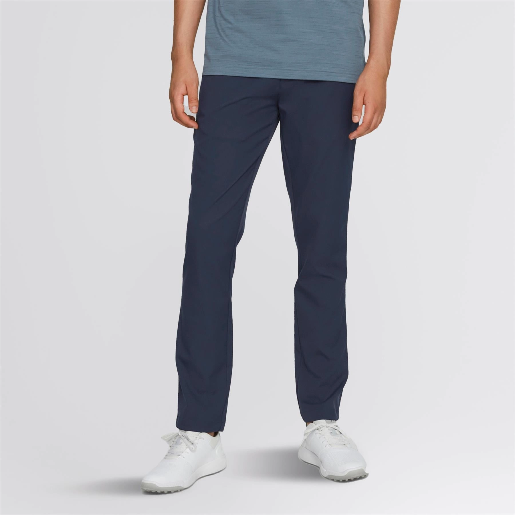 Curved Waistline Dealer Tailored Trousers Deep Navy