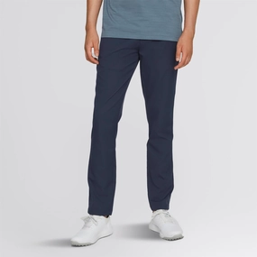 Curved Waistline Dealer Tailored Trousers Deep Navy