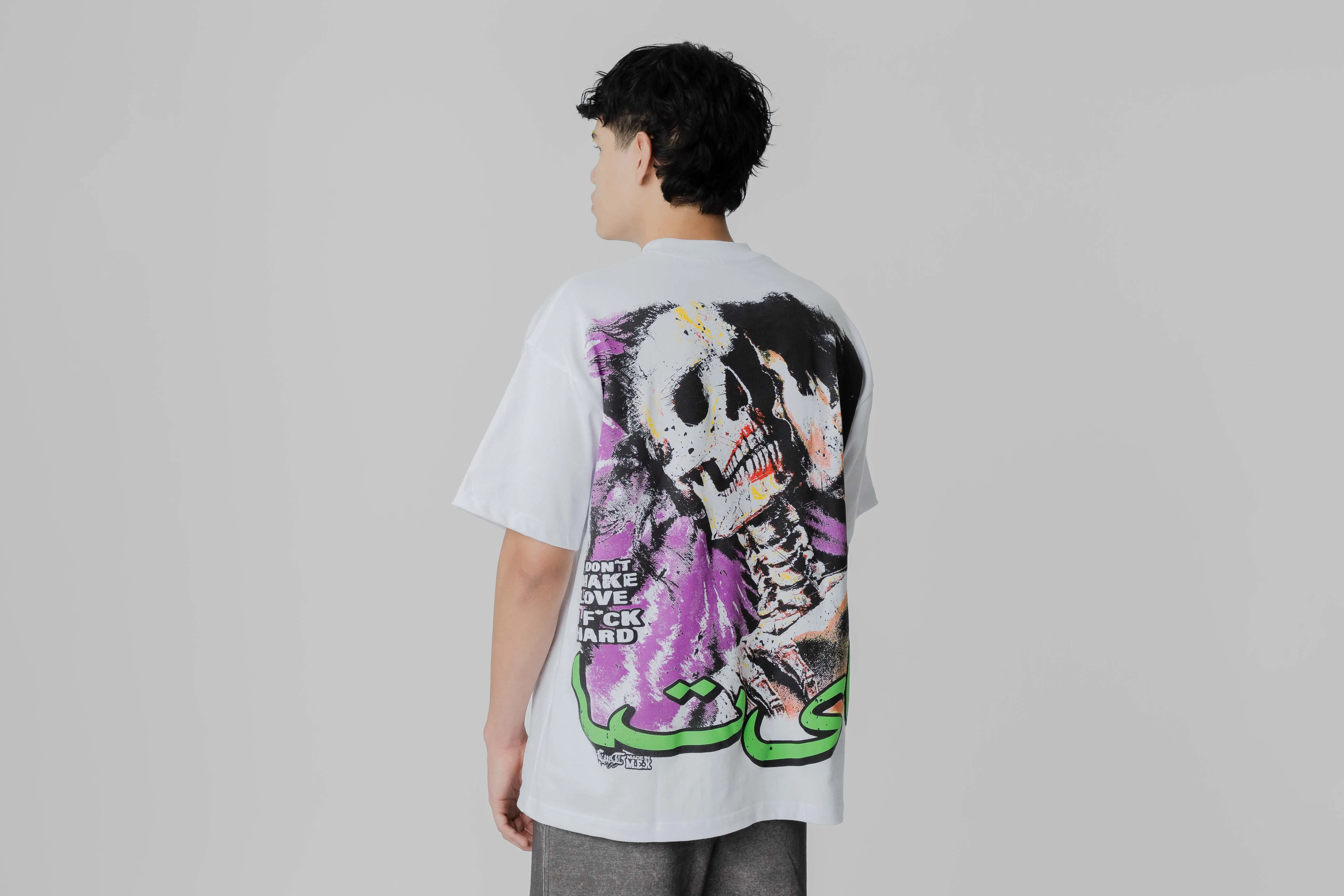 Lust Brand Skeleton Tee AntiStaticTreatment Metallic Fiber Blend