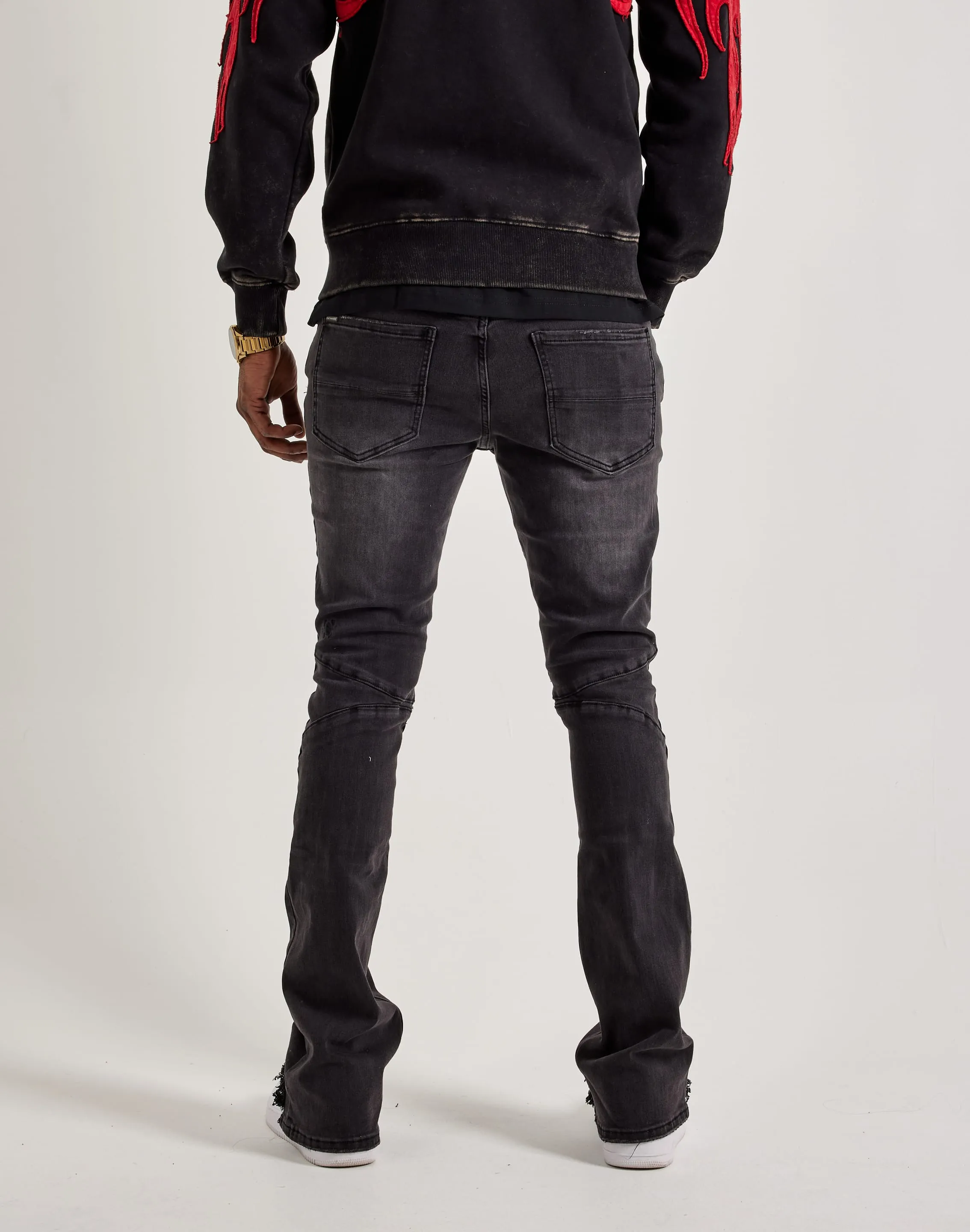 Serenede Nickel Stacked Flare Jeans Calm Core