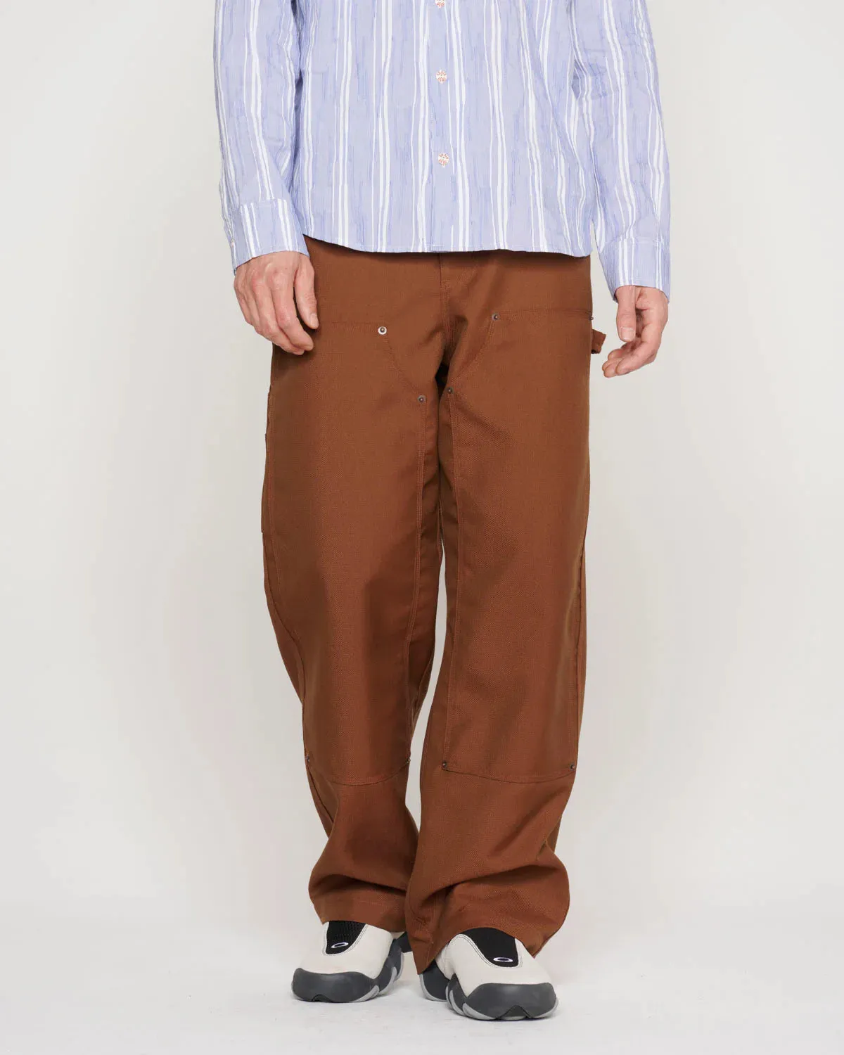 SERGE WOOL DOUBLE KNEE UTILITY PANT - BROWN Tribal Soul Magic Glow