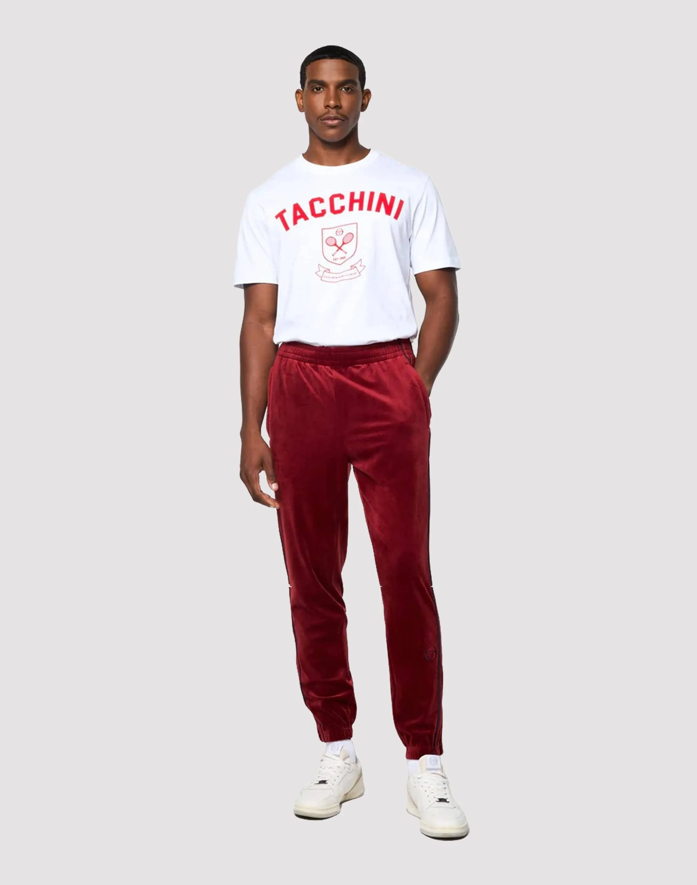 Sergio Tacchini Operations Inc Lioni Velour Track Pants Sea Fit Strong Edge