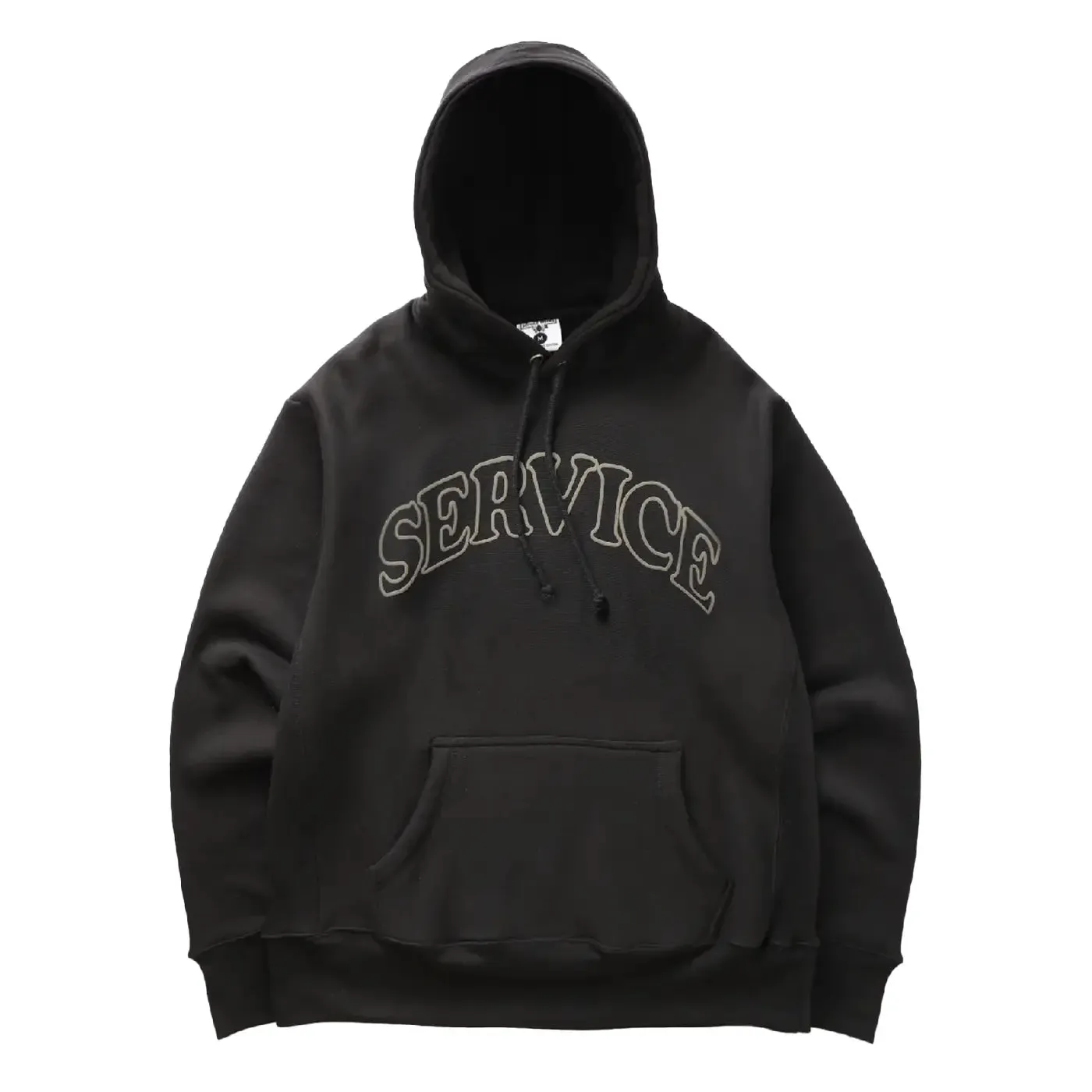 Unlined Design Non Irritating Seams Service Works Arch Logo Hoodie - Black
