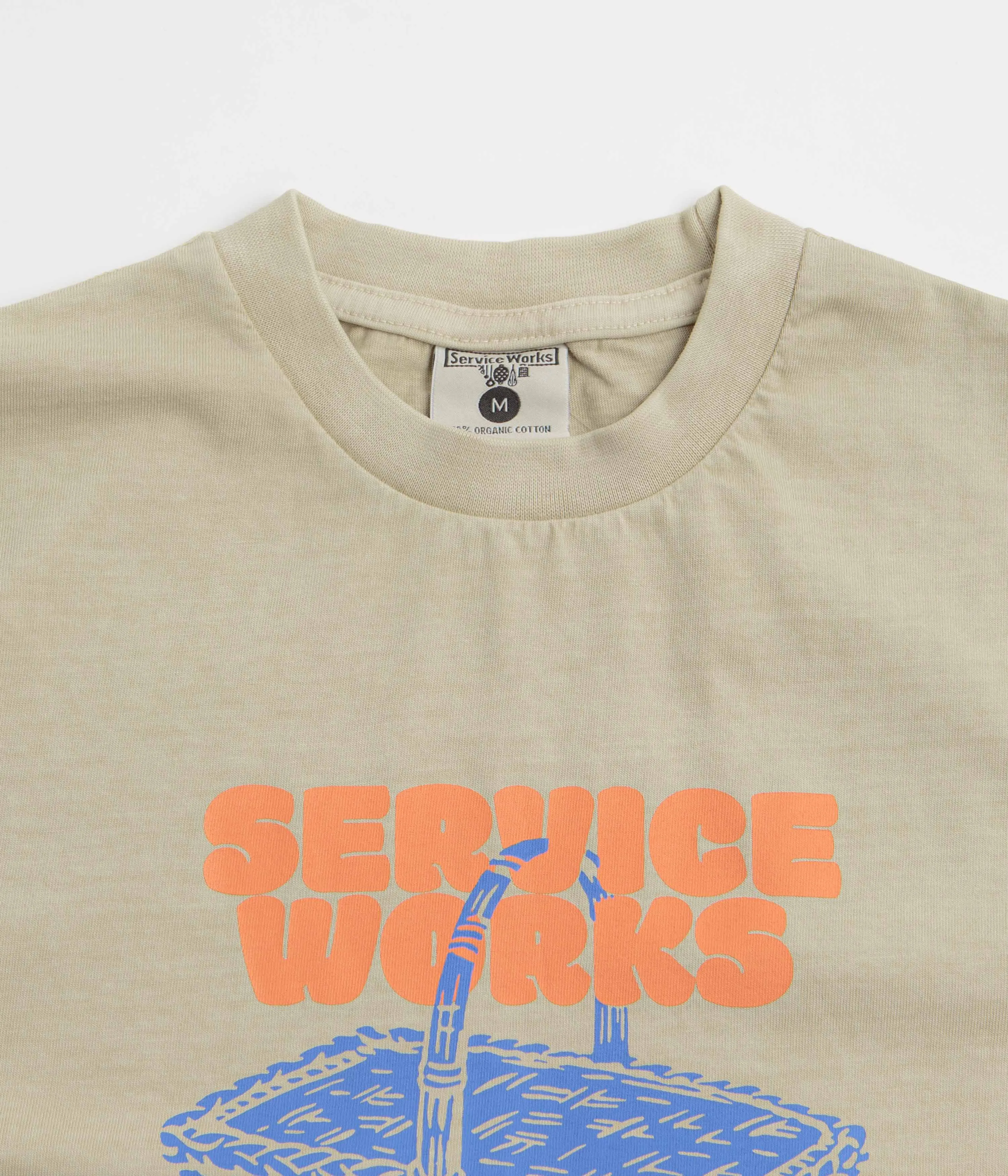 cape silhouette jeggings silhouette Service Works En Plein Air T-Shirt - Stone