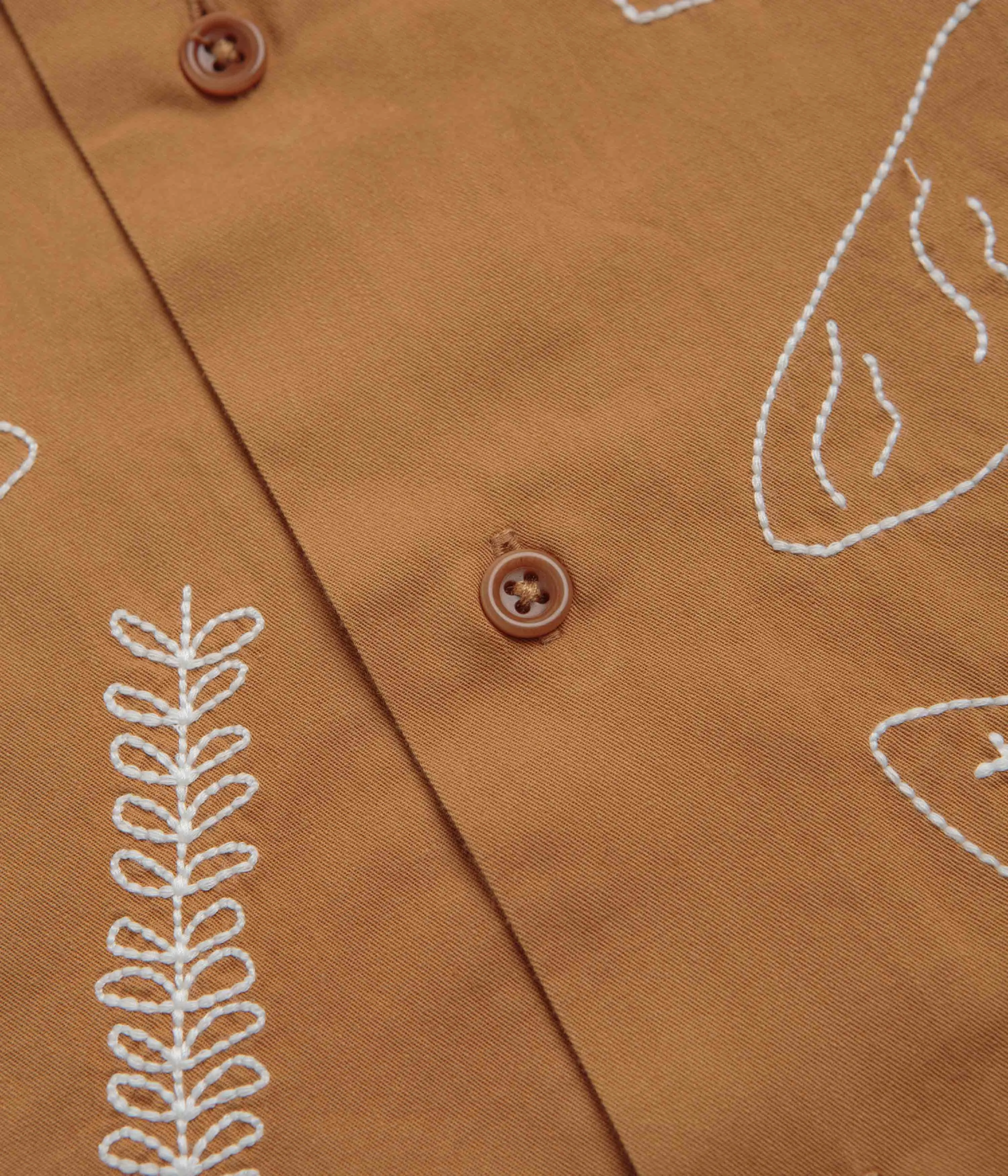 Service Works Light Twill Picnic Short Sleeve Shirt - Burnt Sugar Multipocket Style Workwear Ready