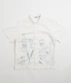 Neutral Colors Service Works Light Twill Picnic Short Sleeve Shirt - Off White