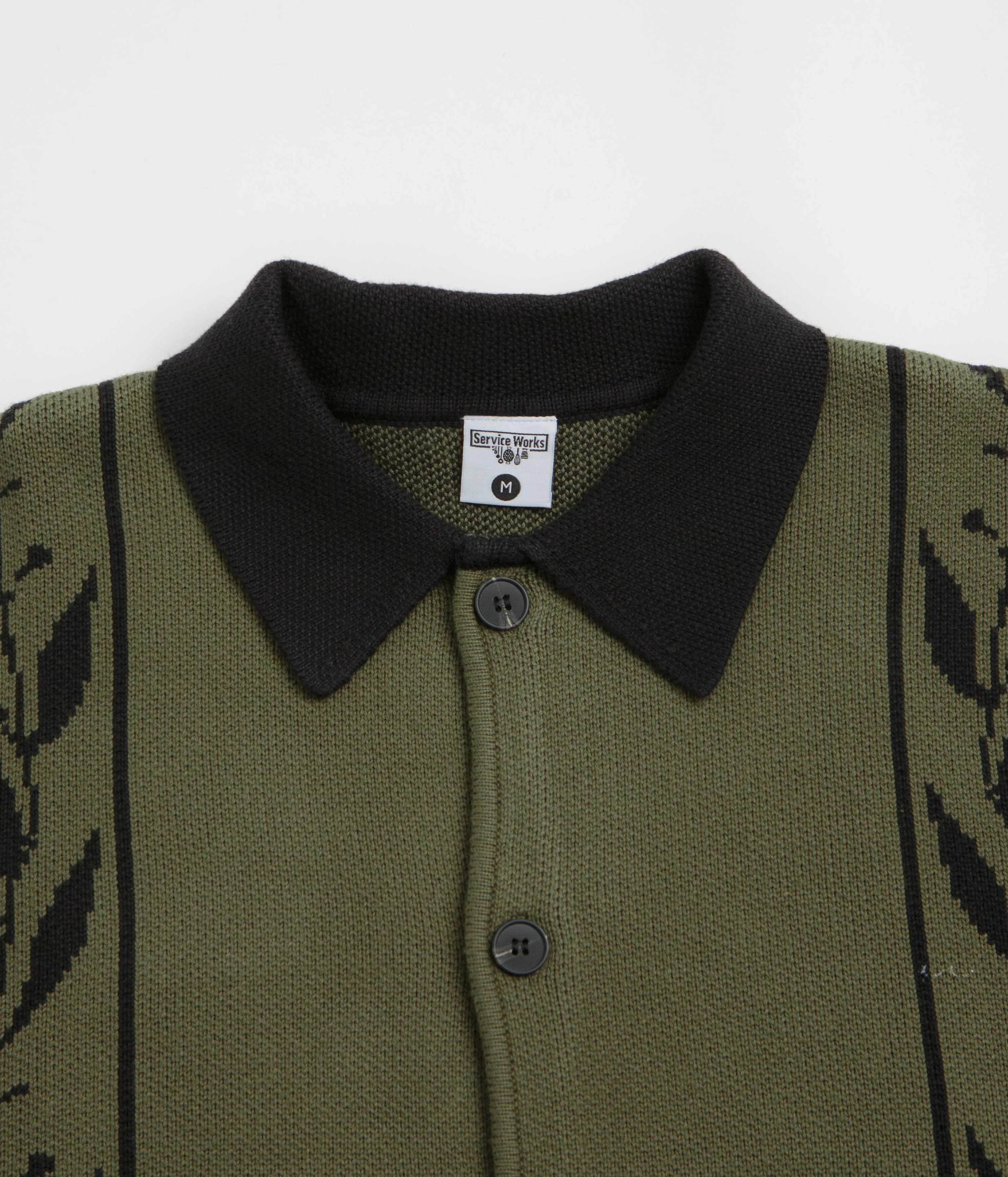 Classic Layer Bar Hopping Service Works Olive Branch Cardigan - Olive