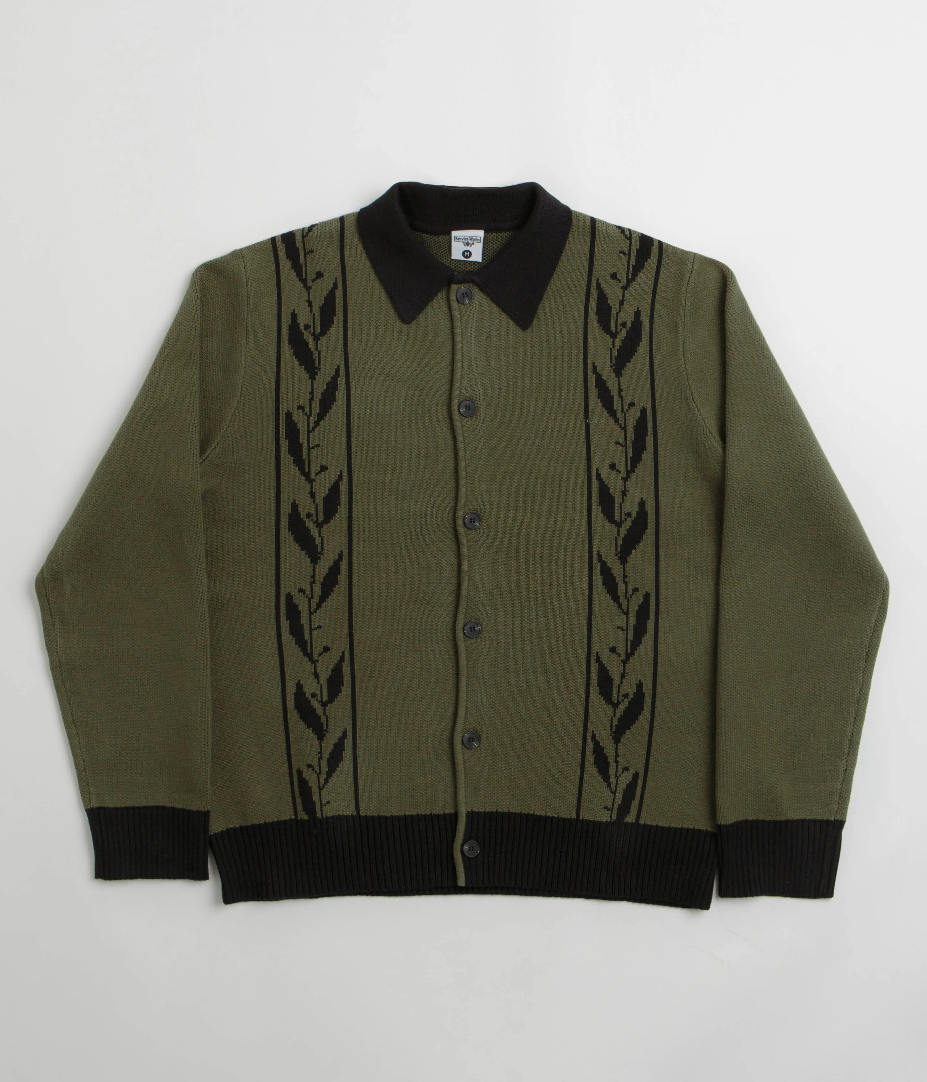 Herringbone Service Works Olive Branch Cardigan - Olive
