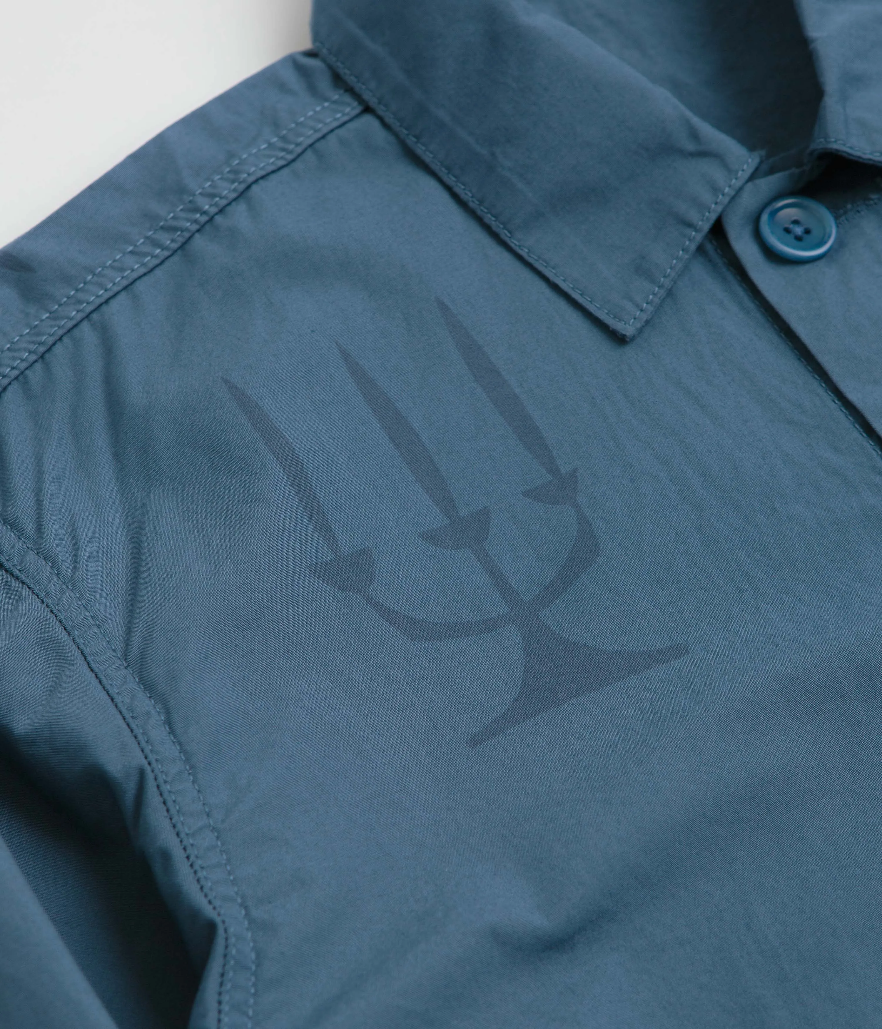 Service Works Poplin Printed Chore Shirt - Slate Static Dissipating Fiber Anti Pilling Treatment