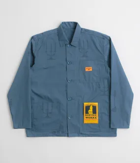 Service Works Poplin Printed Chore Shirt - Slate Gym Wear