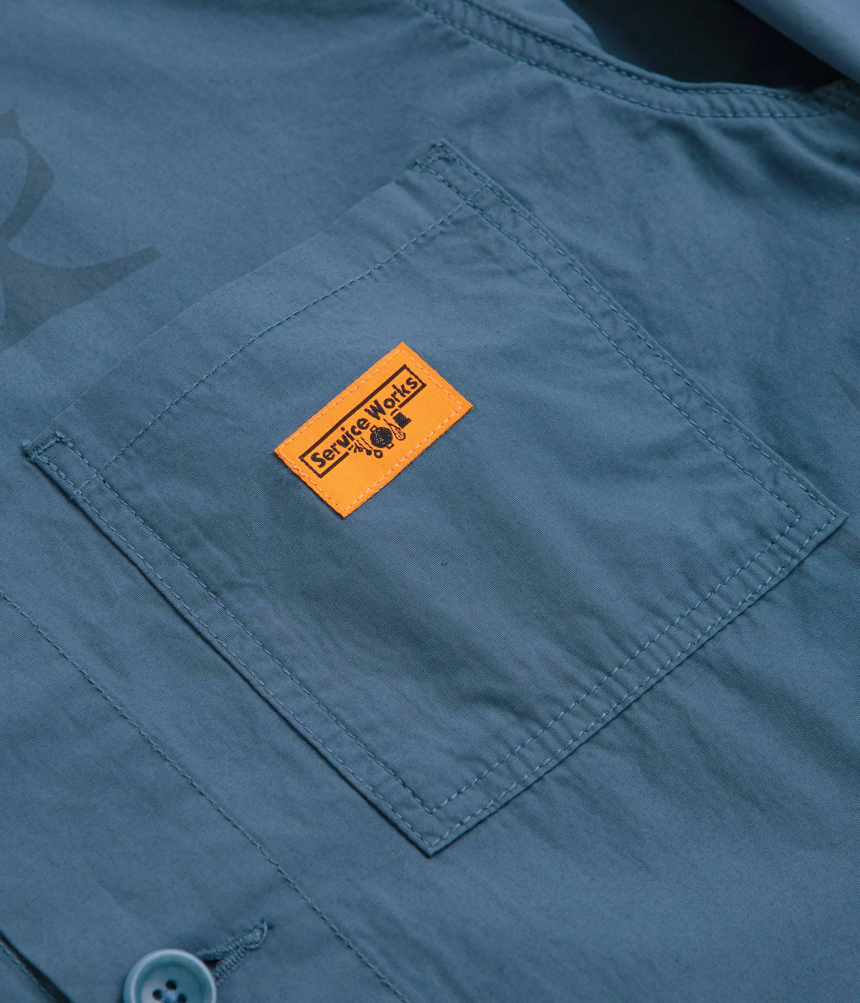 Easy Care Tall friendly Service Works Poplin Printed Chore Shirt - Slate