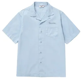 Multipocket Style Service Works Script Resort S/S Shirt - Powder