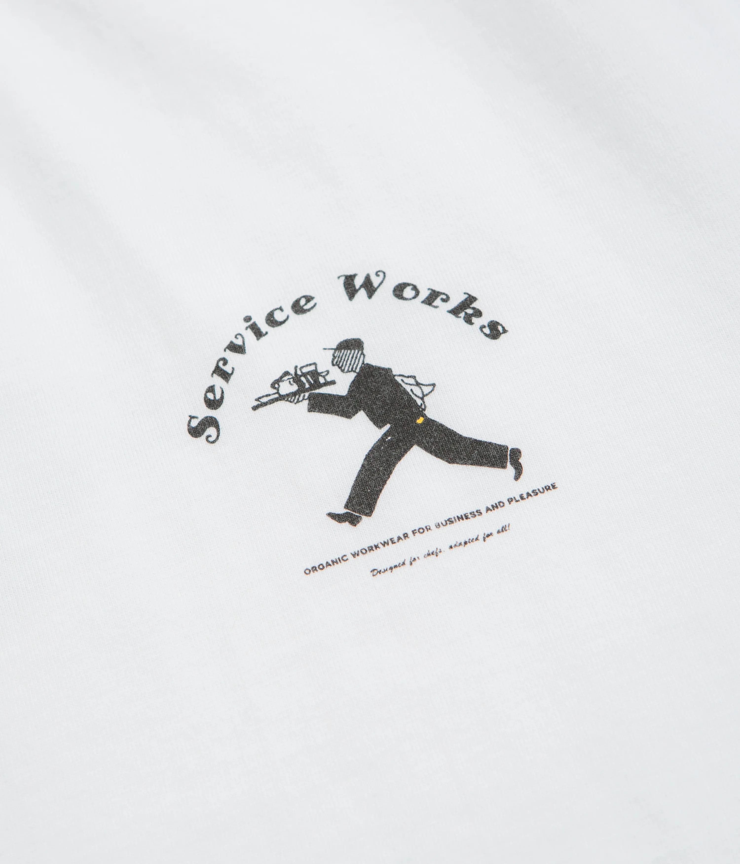 Service Works Waiter T-Shirt - White suitable for all genders