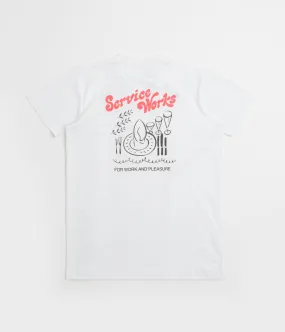 Service Works Work   Pleasure T-Shirt - White Versatility
