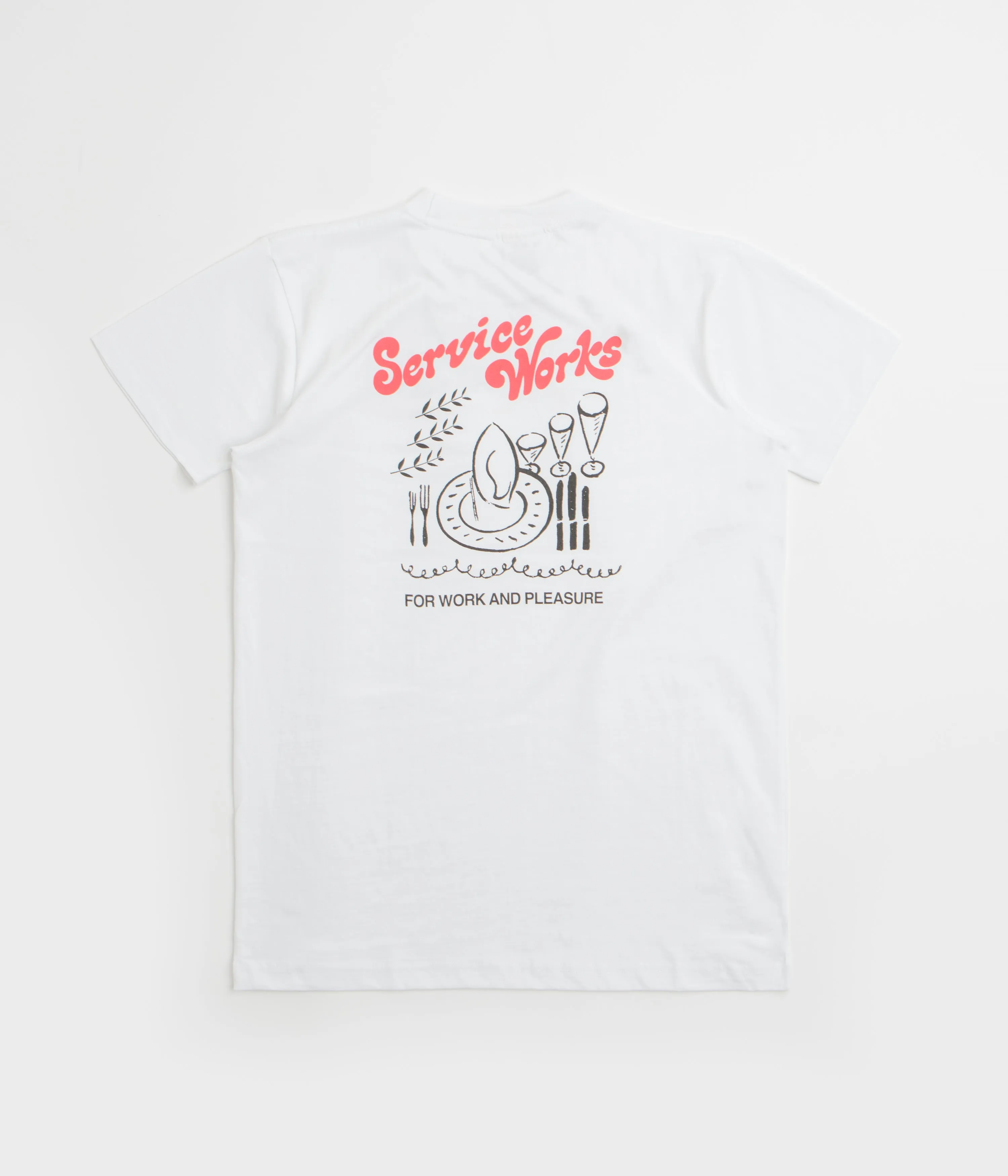 Service Works Work   Pleasure T-Shirt - White Versatility