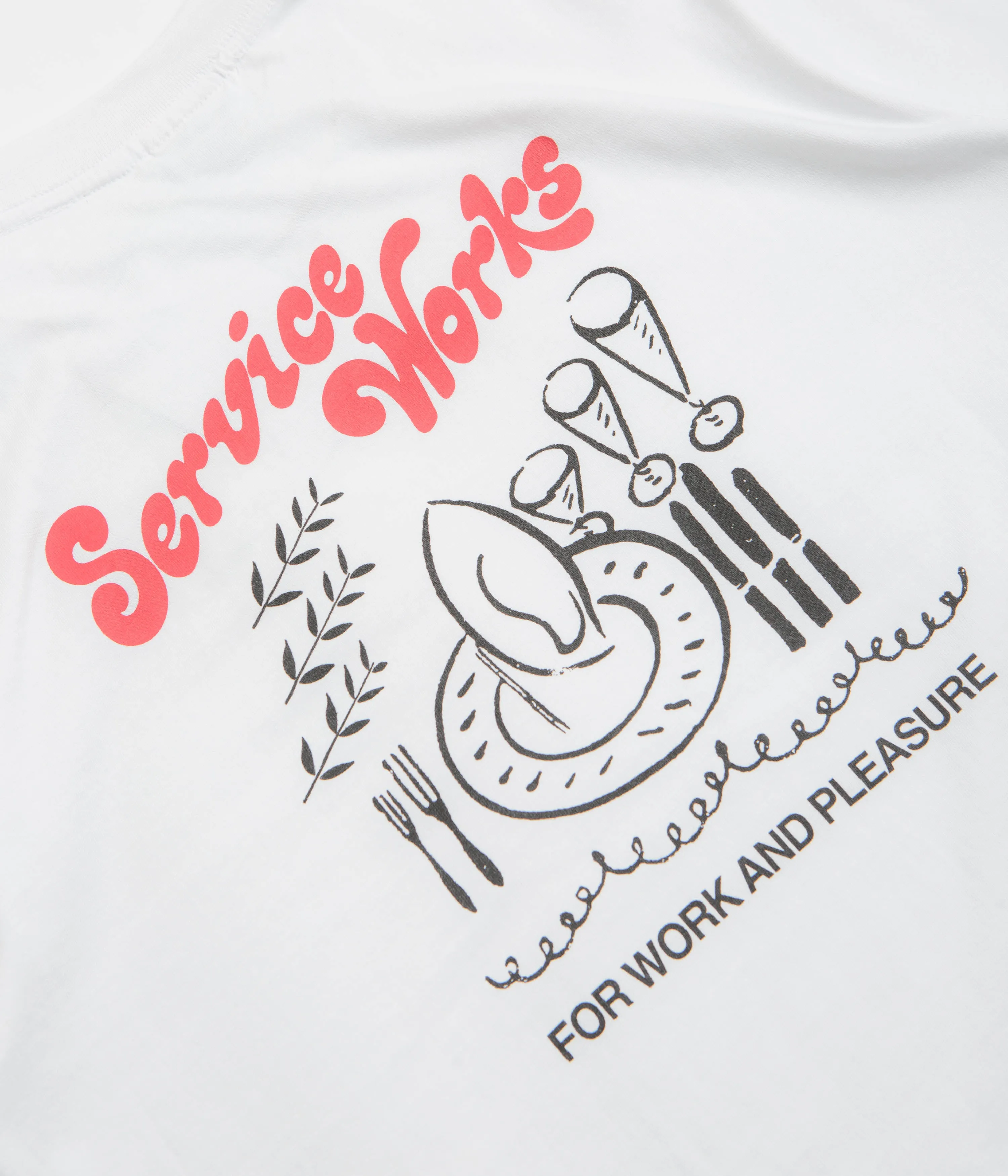 Service Works Work   Pleasure T-Shirt - White Swimwear
