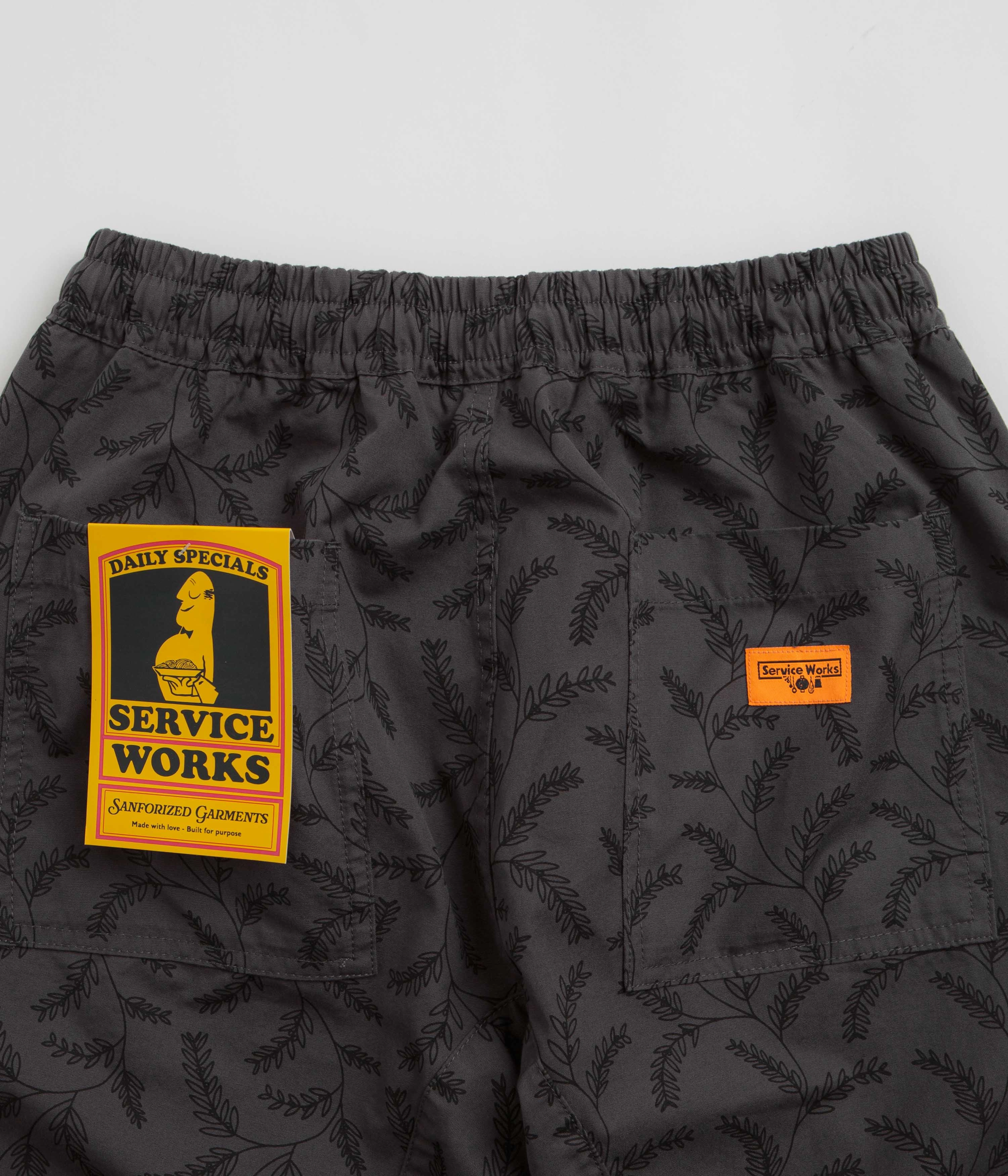 Service Works Branch Twill Chef Pants - Black Flex Fit Durable Construction