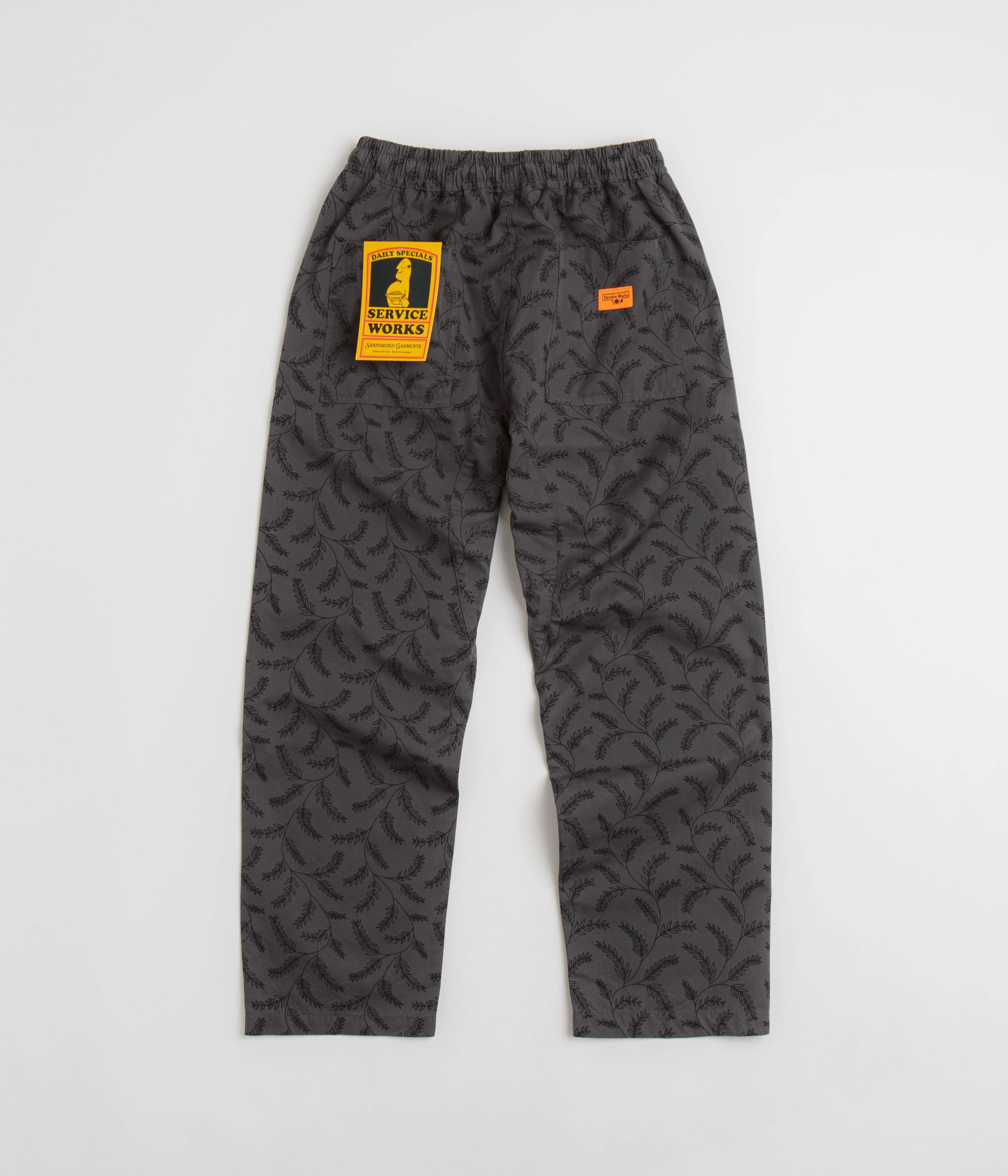 Service Works Branch Twill Chef Pants - Black TearResistantMaterial DurableBartack