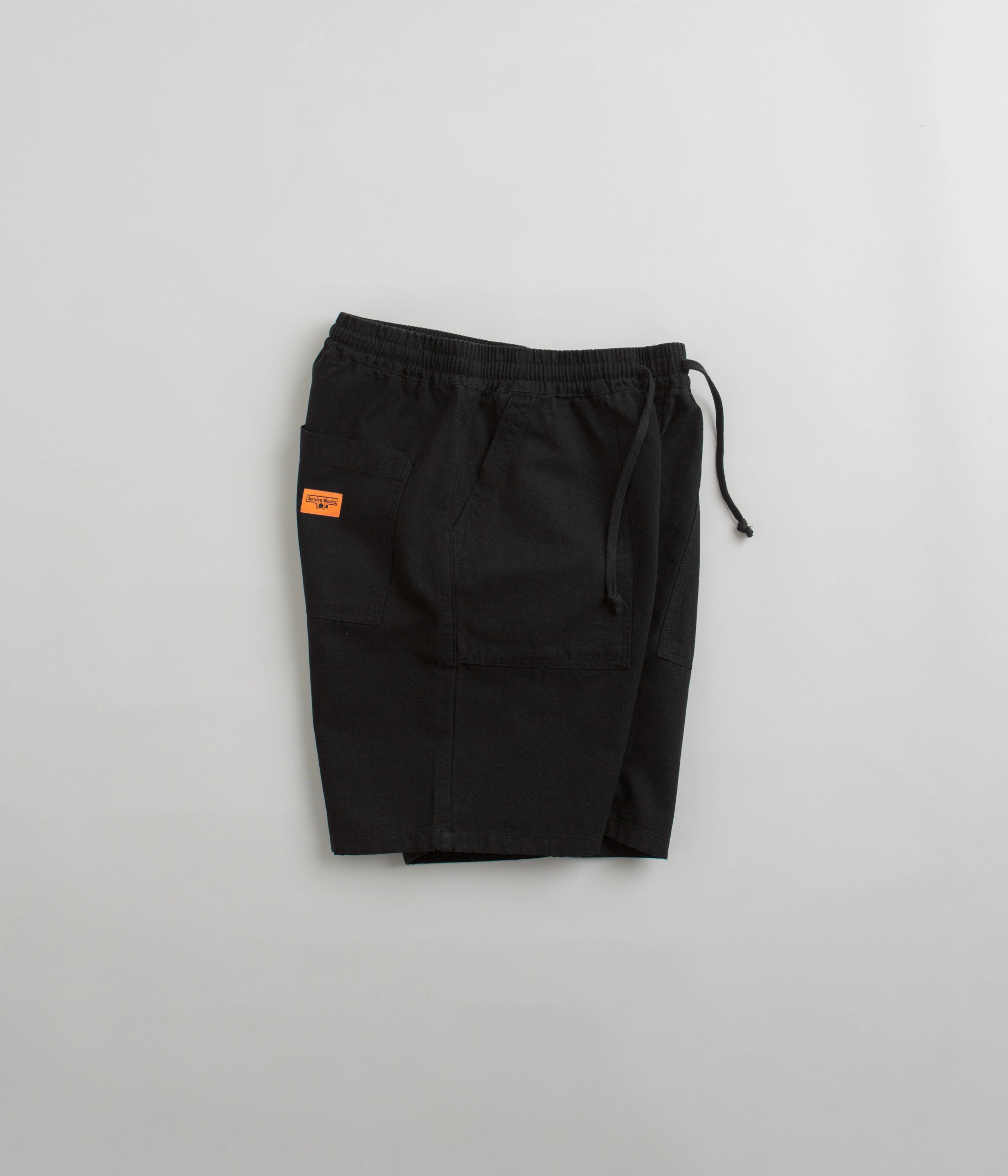 Flex Waist System Silicone Gripper Strips Service Works Classic Chef Shorts - Black