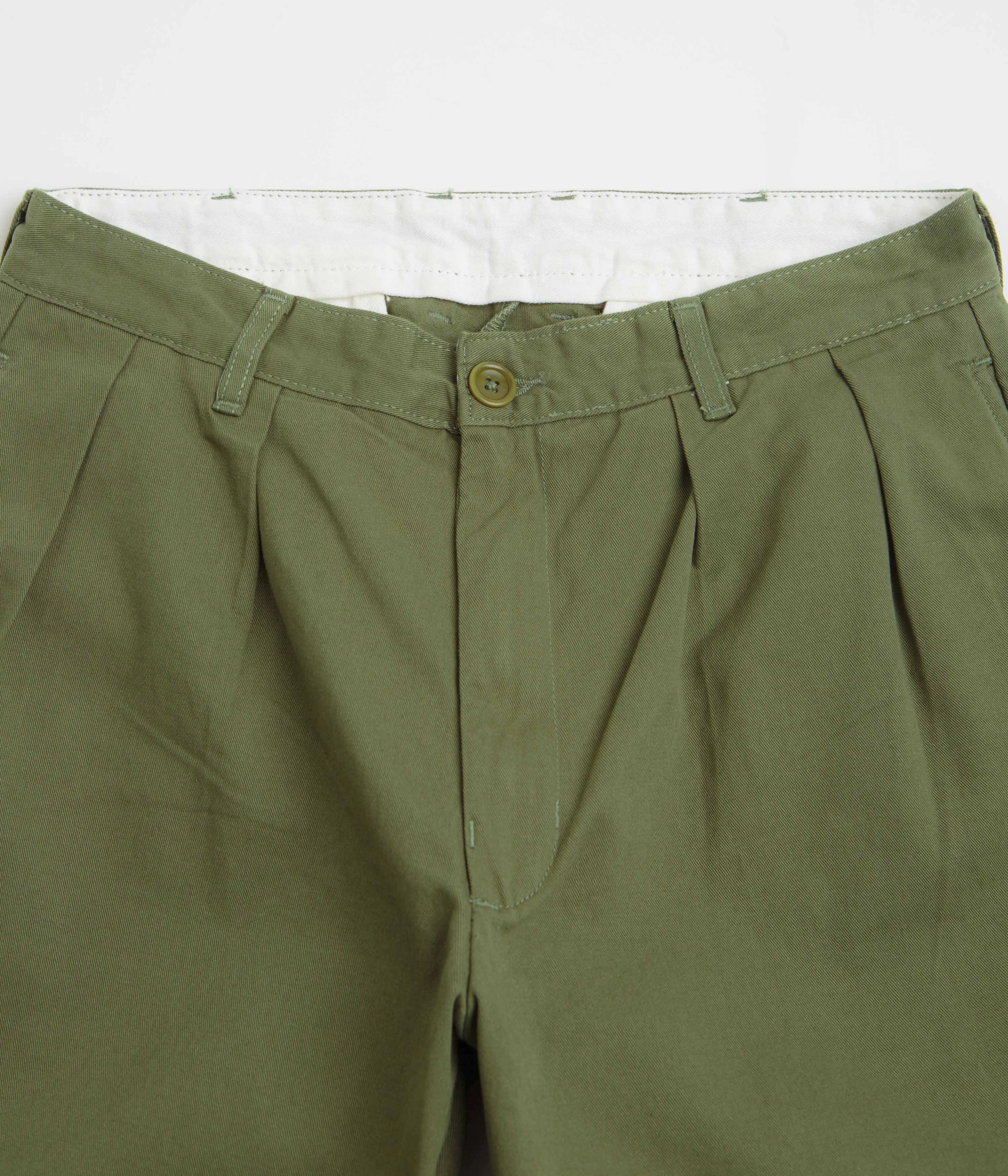 Service Works Drill Part Timer Shorts - Olive MultiPocket Design