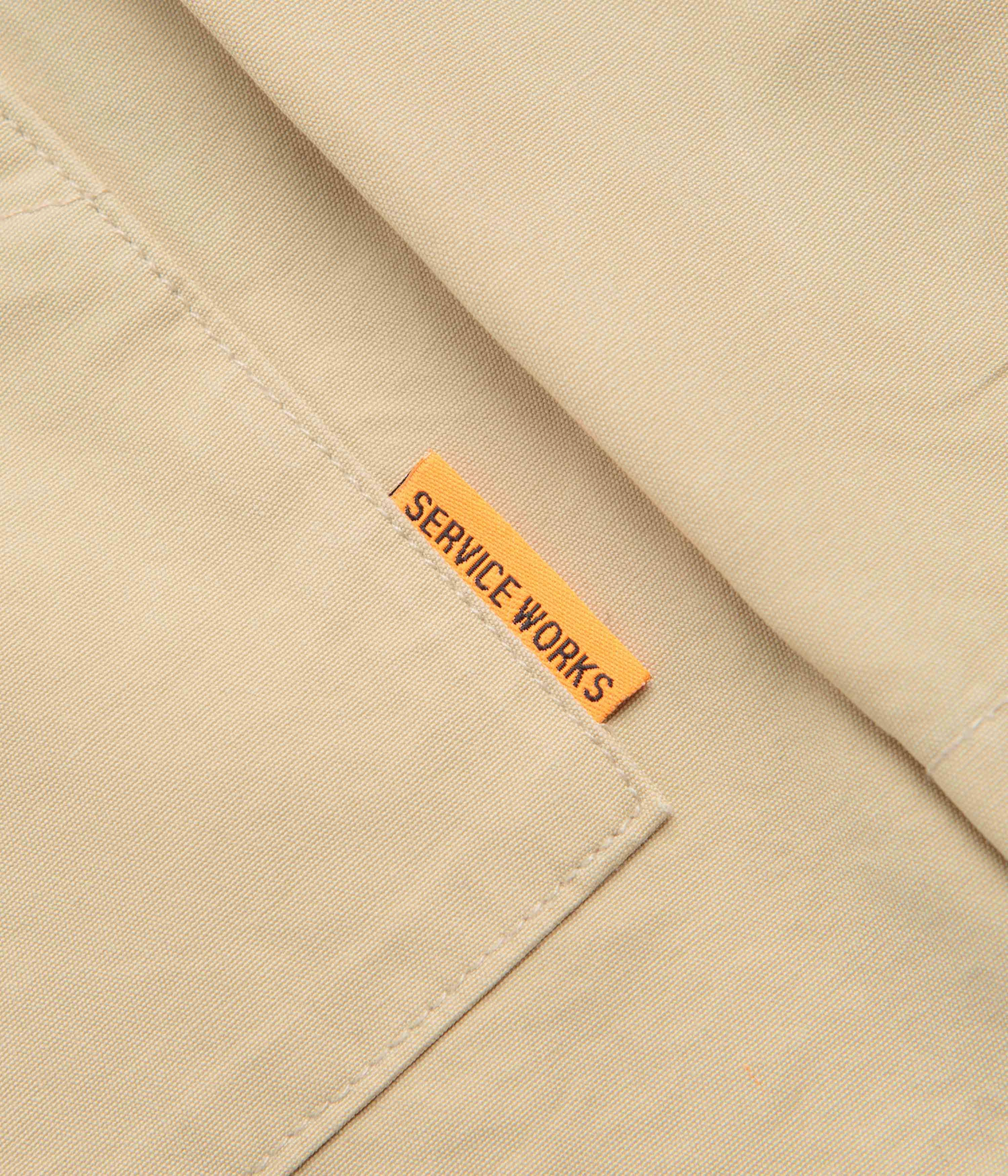 Minimal Utility Service Works Fine Twill Waiters Jacket - Pale Khaki