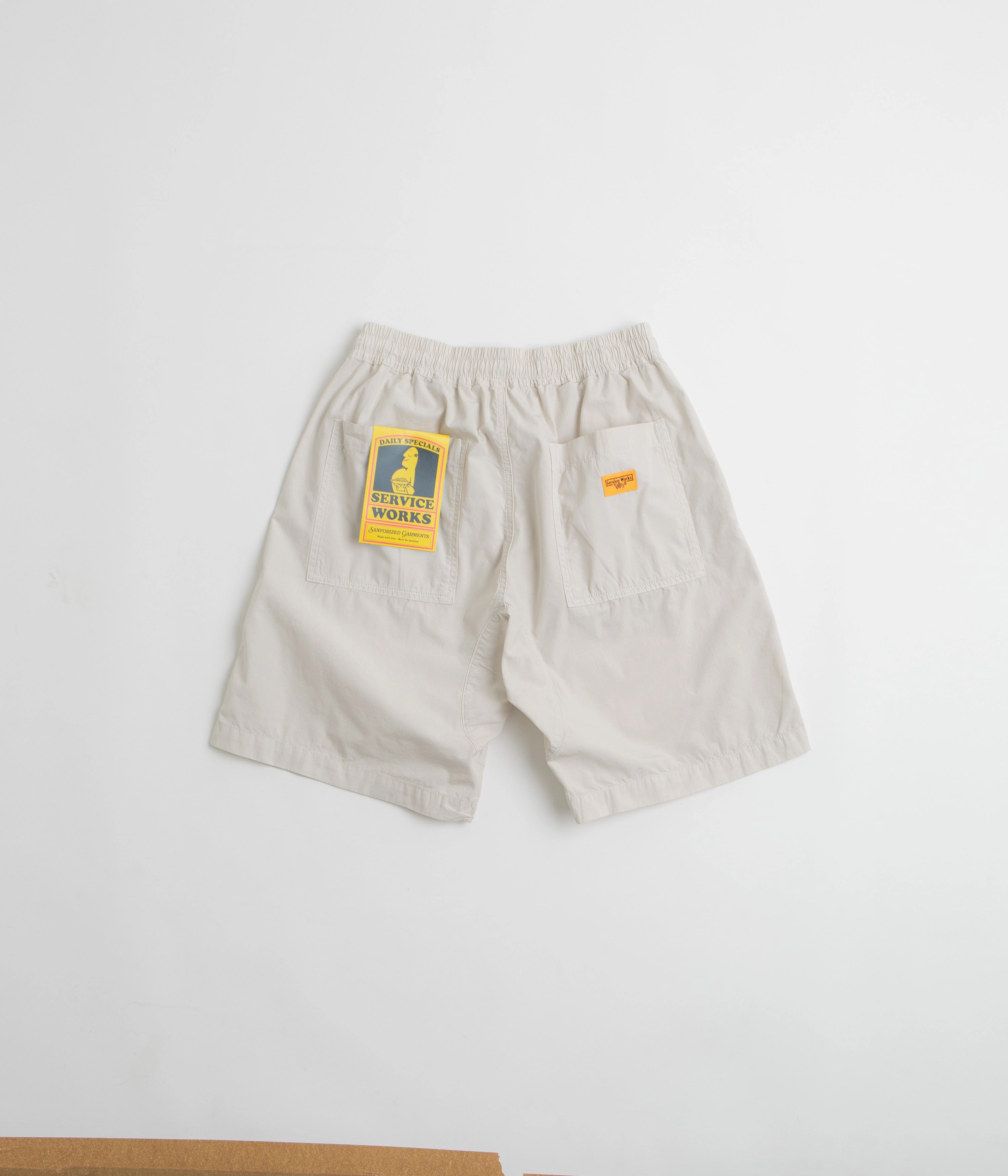 Sporty Edge Service Works Poplin Chef Shorts - Salt