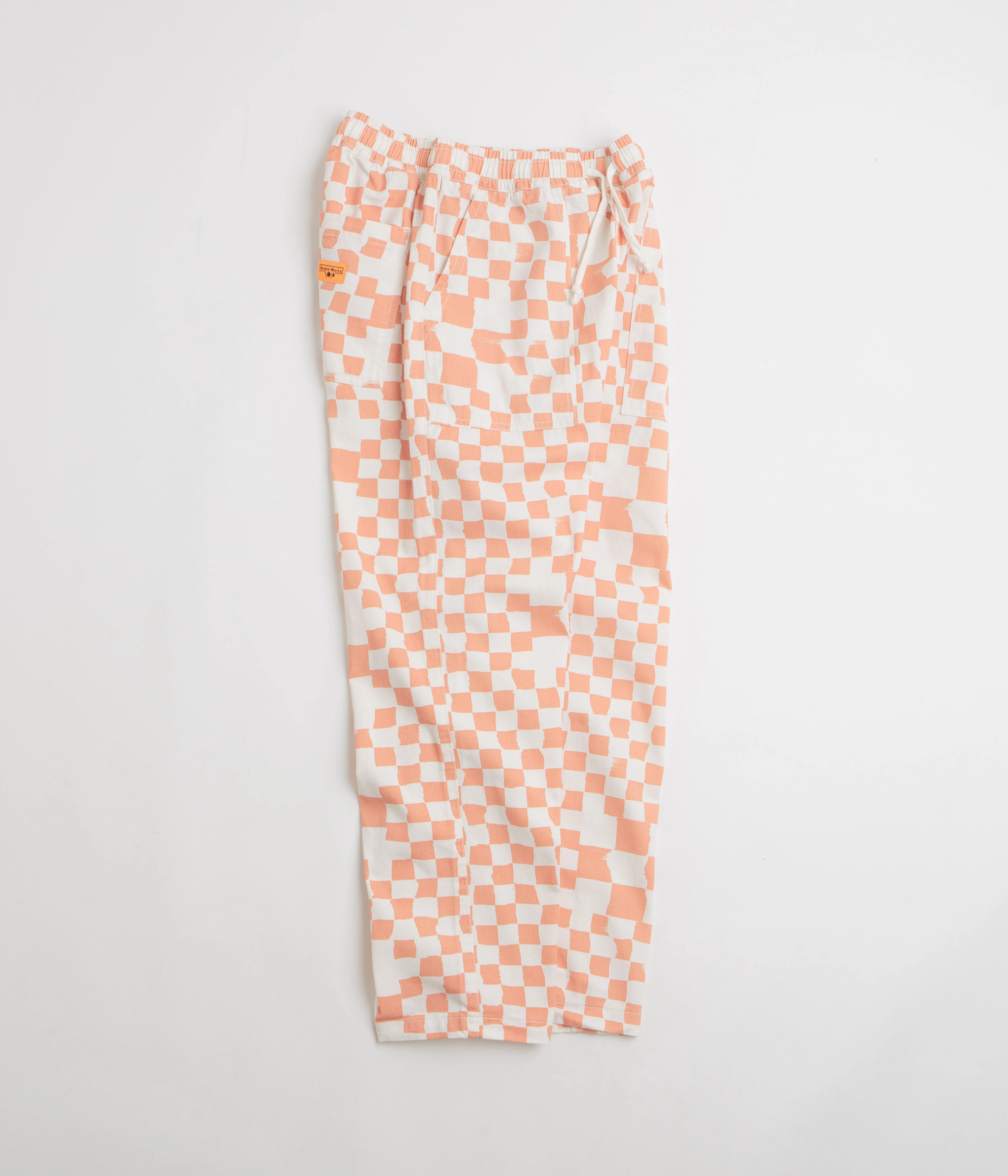 Abrasion resistant Service Works Printed Chef Pants - Salmon Checker