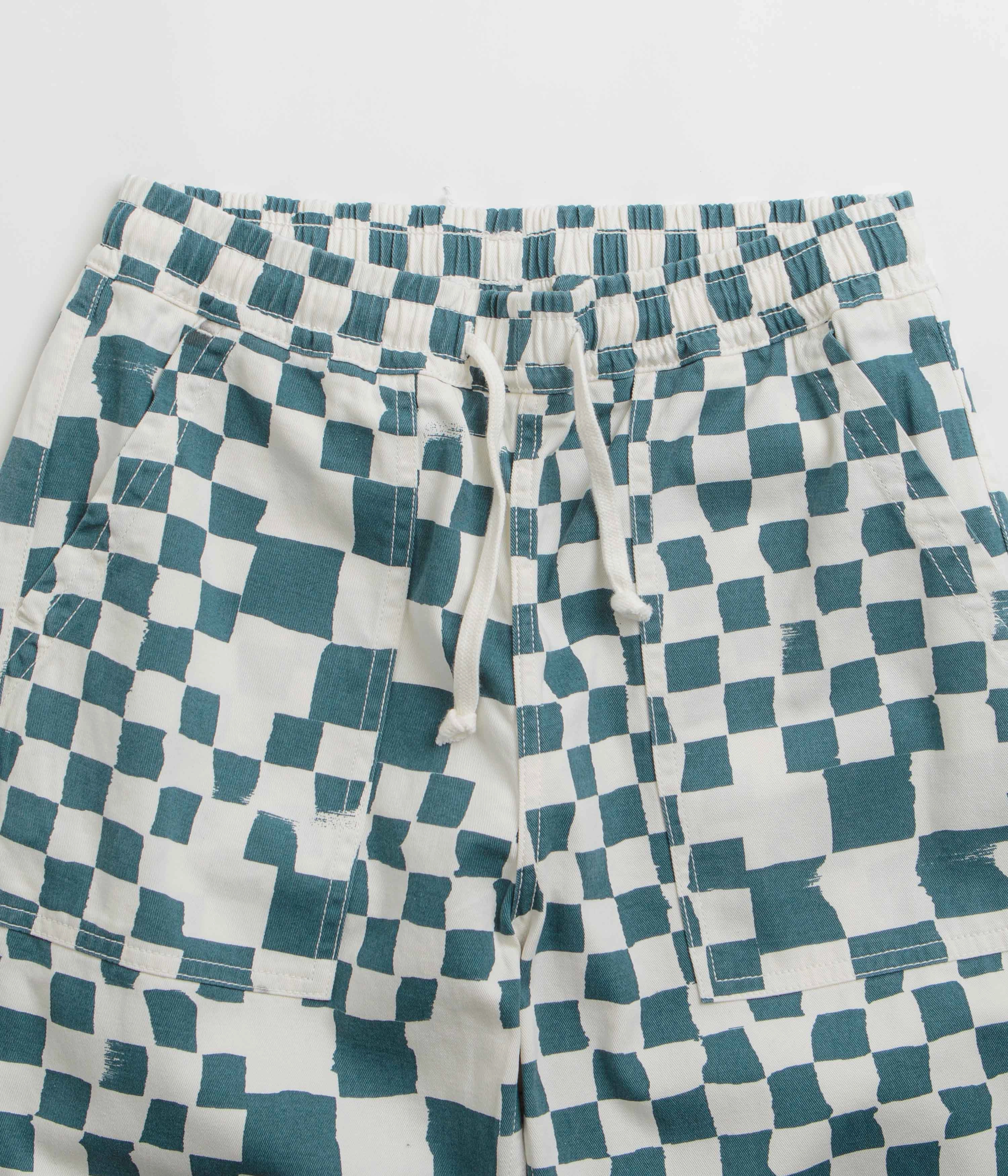 Service Works Printed Chef Pants - Teal Checker Breathable mesh
