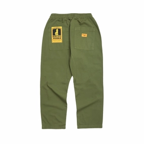 Service Works Ripstop Chef Pant - Pesto Everyday Comfort Elastic waist
