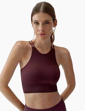 Naia Bra - Dark Cherry Body-Hugging Fit