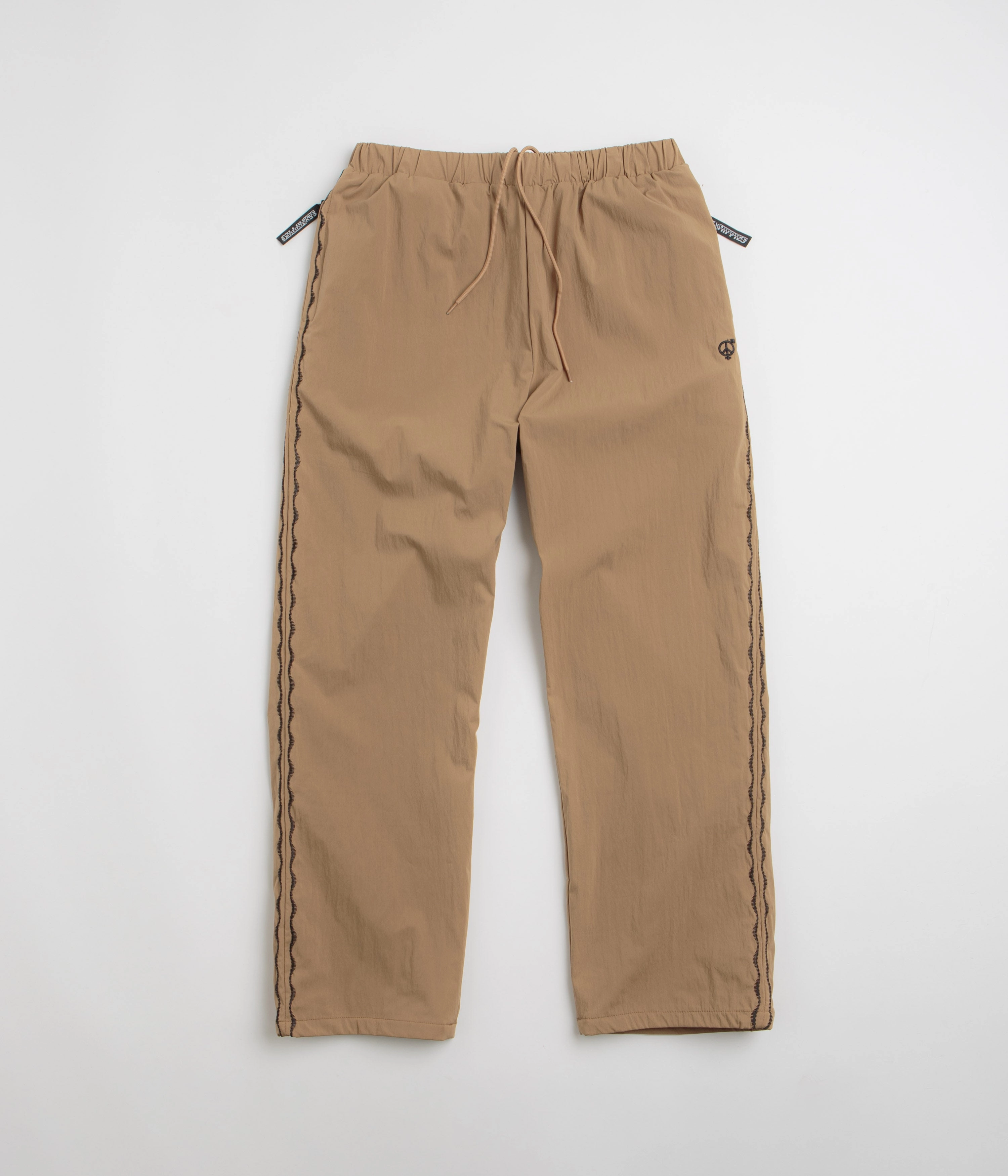 Sexhippies Welders Stitch Easy Pants - Light Brown / Black Soft Stretch Move Easy
