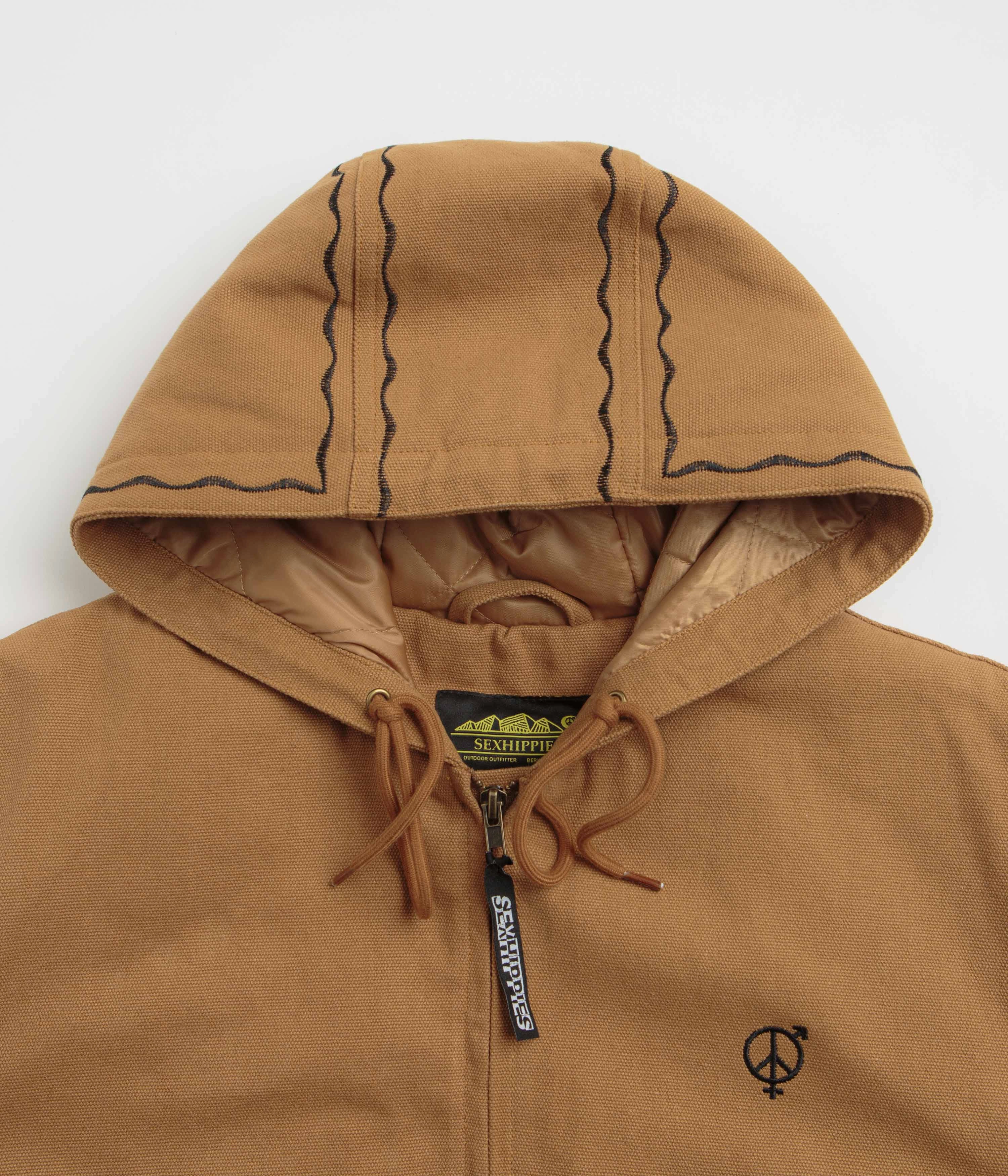 Sexhippies Welders Stitch Heavyweight Canvas Jacket - Work Wear Brown suitable for cosplay