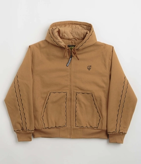 Microfiber Technology pattern - mixing Sexhippies Welders Stitch Heavyweight Canvas Jacket - Work Wear Brown