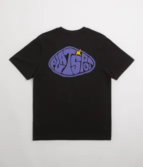 Plain adult style flatspot Hole T-Shirt - Black