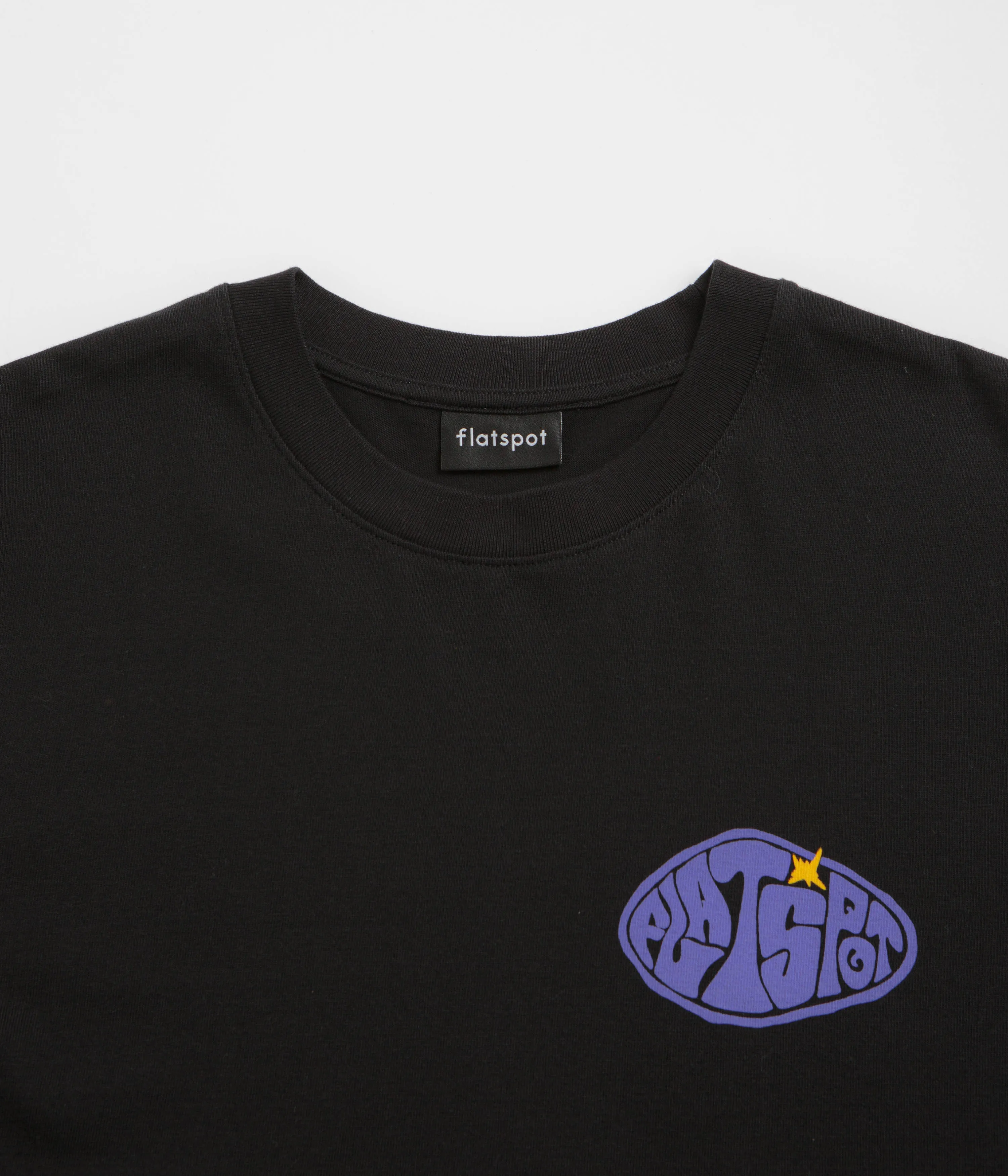 Pastel Shade Indoor Comfort flatspot Hole T-Shirt - Black
