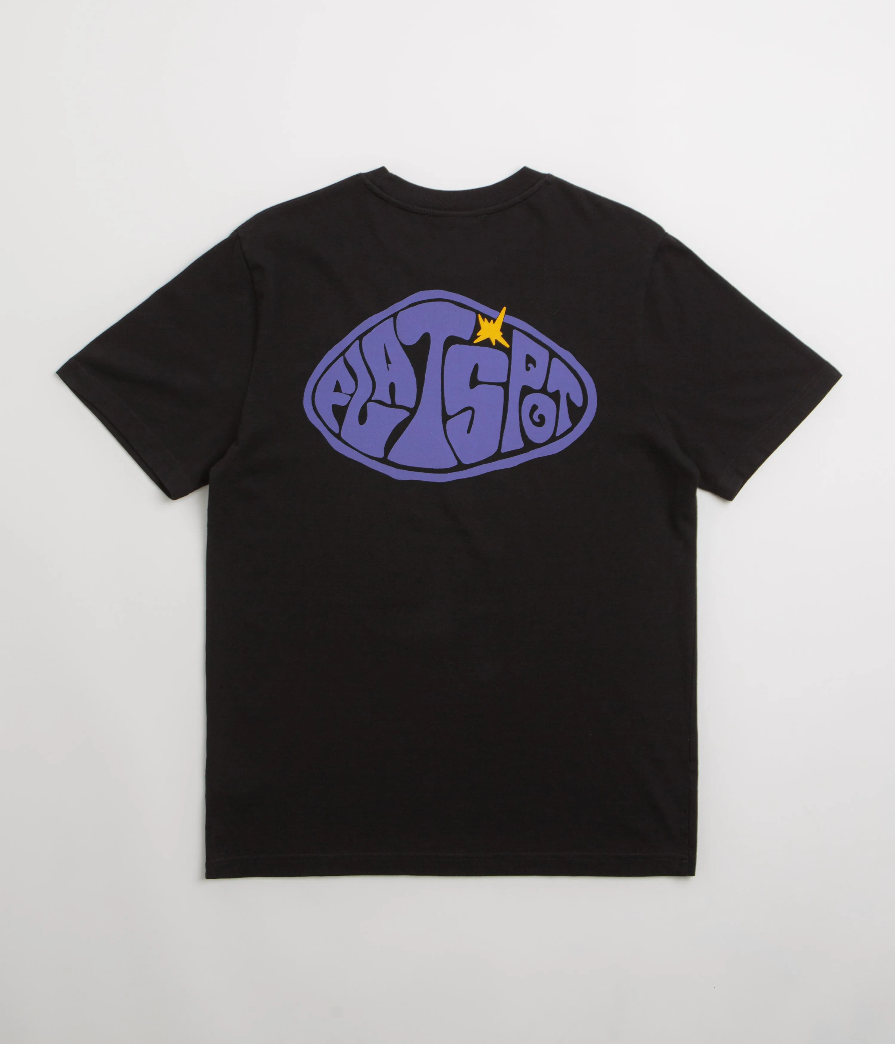 Plain adult style flatspot Hole T-Shirt - Black