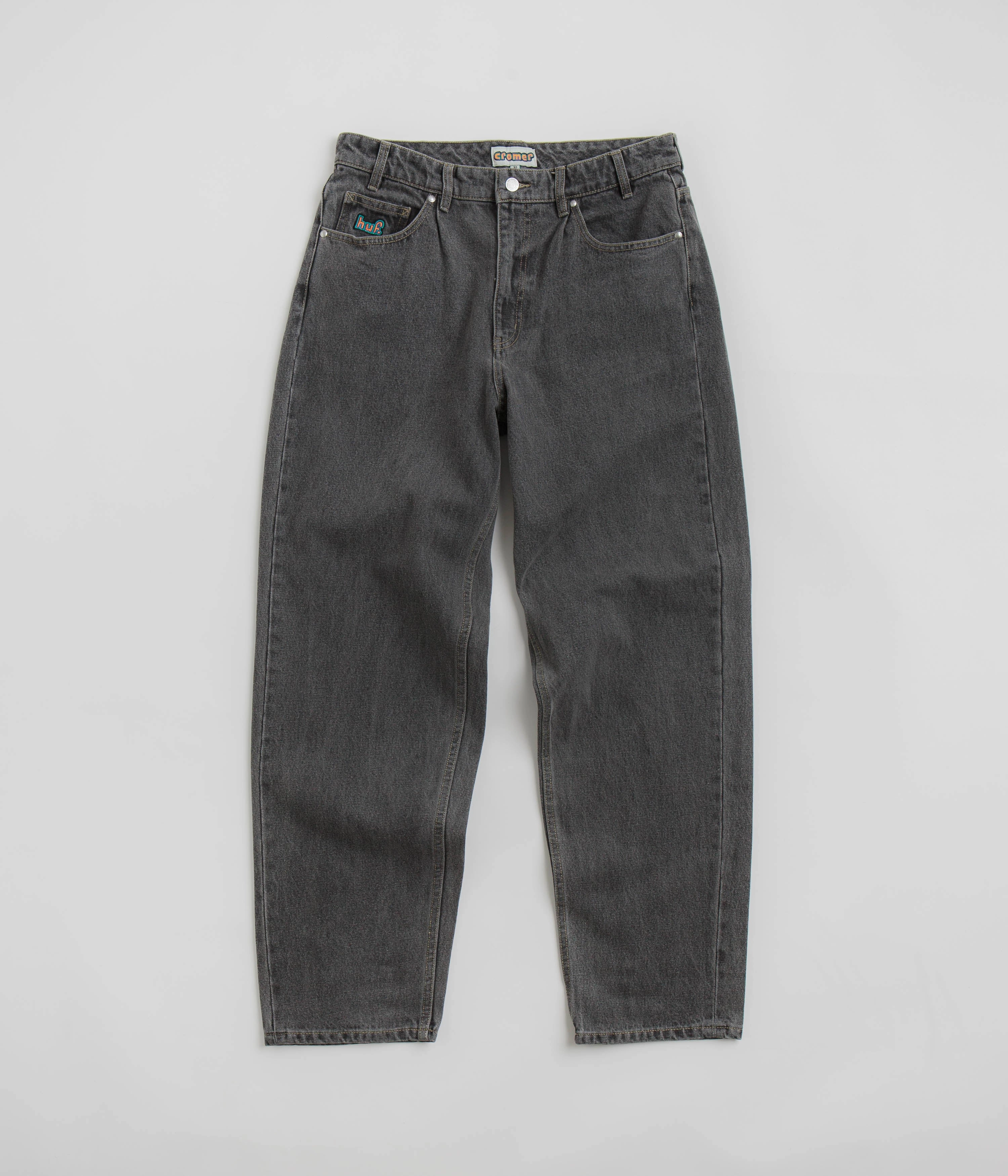 HUF Cromer Washed Pants - Frost Grey Fitted waist