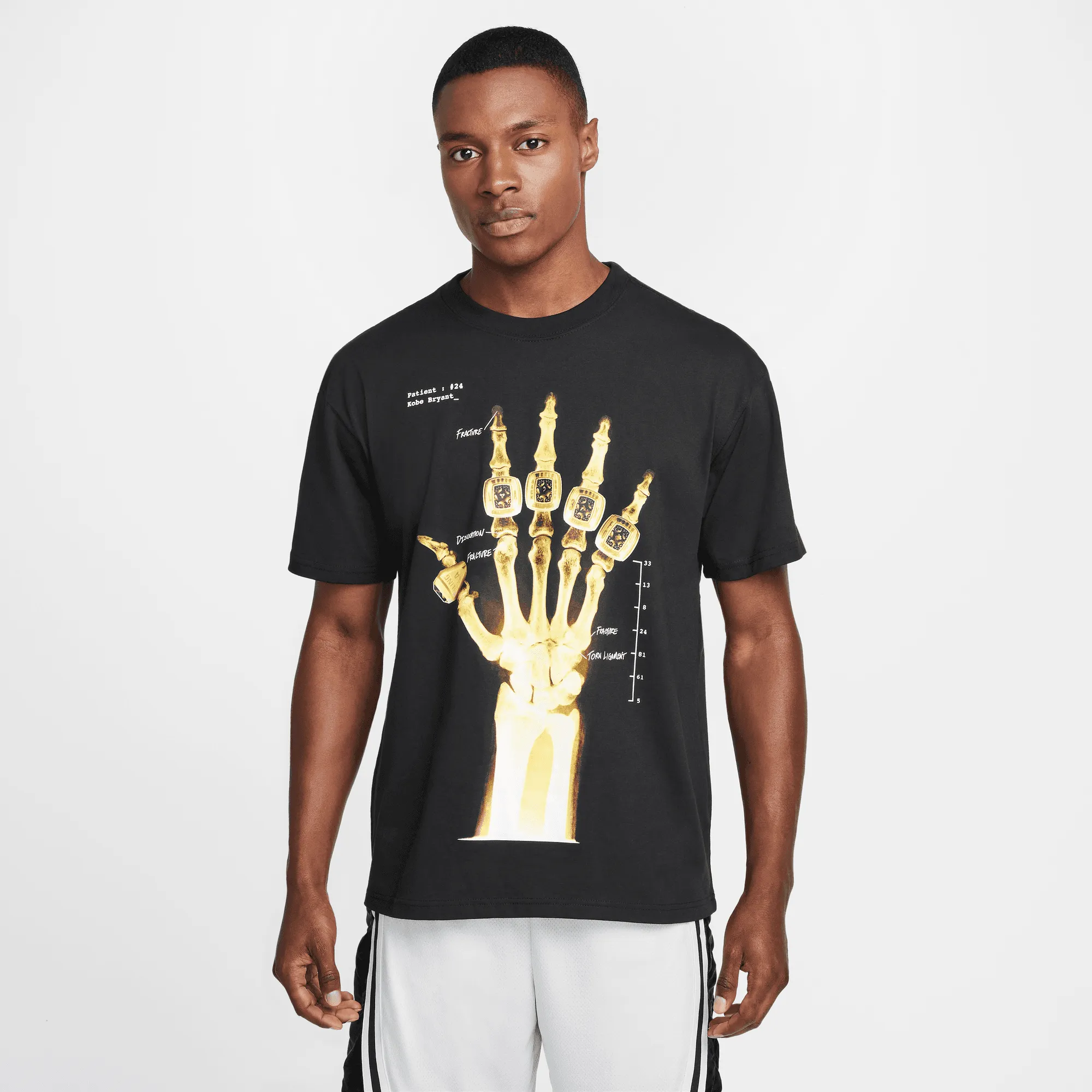 KOBE "X-RAY" TEE - BLACK / GOLD SheerLayeredPanels