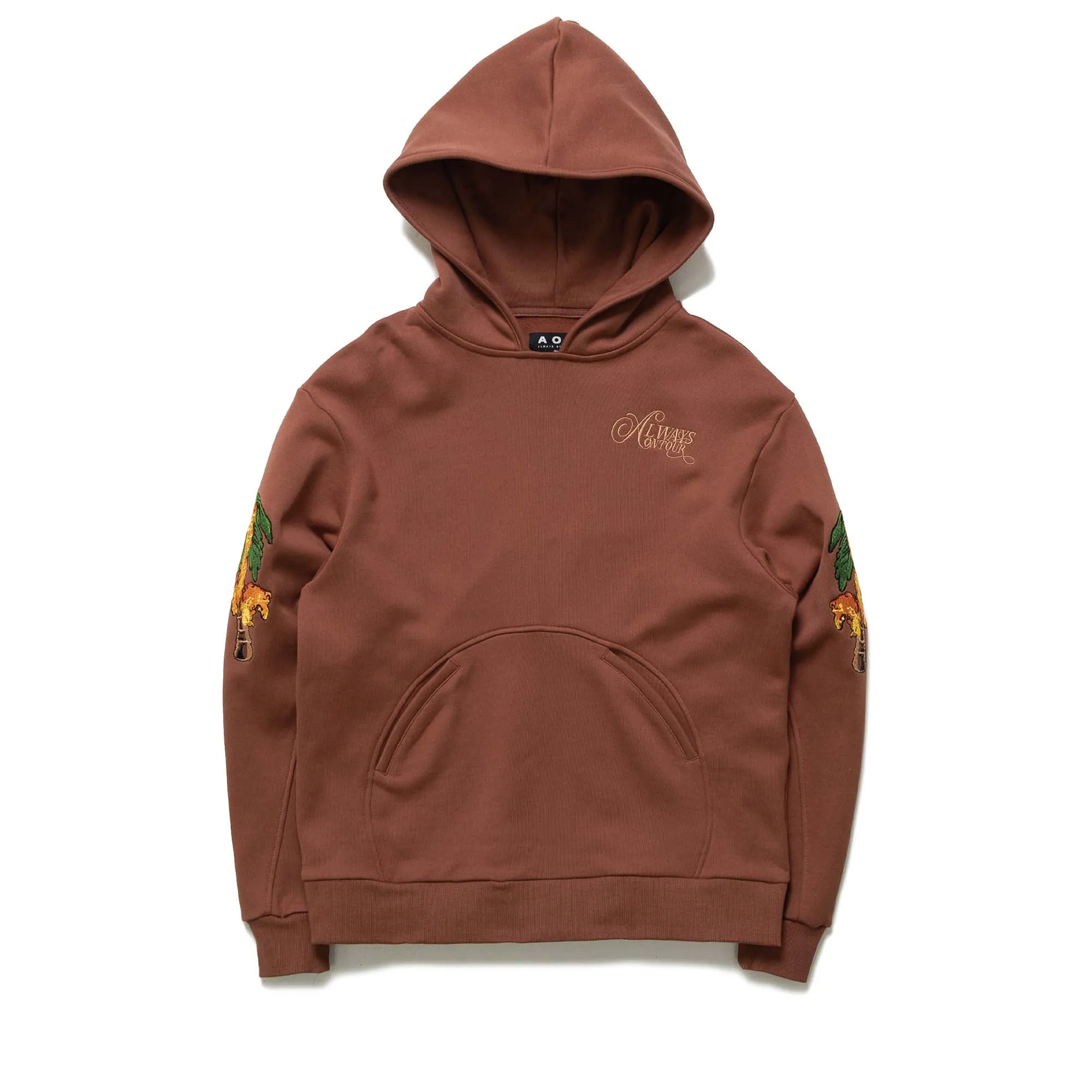 Flexibility Always On Tour Palm Tree Hoodie - Brown