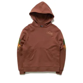Always On Tour Palm Tree Hoodie - Brown Punk style Garment Wash