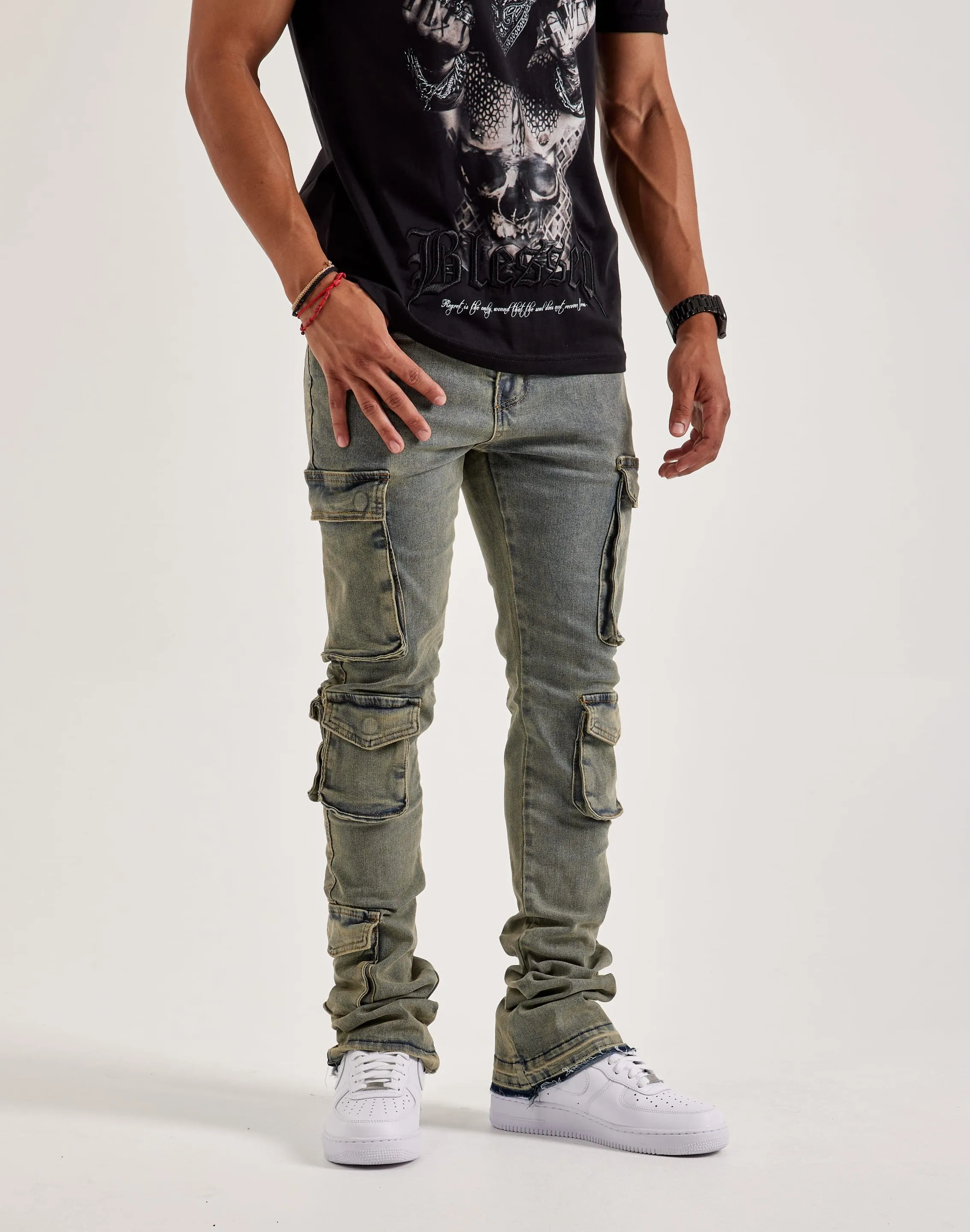 casual fun AbrasionFree Edging WAIMEA Stacked Cargo Jeans