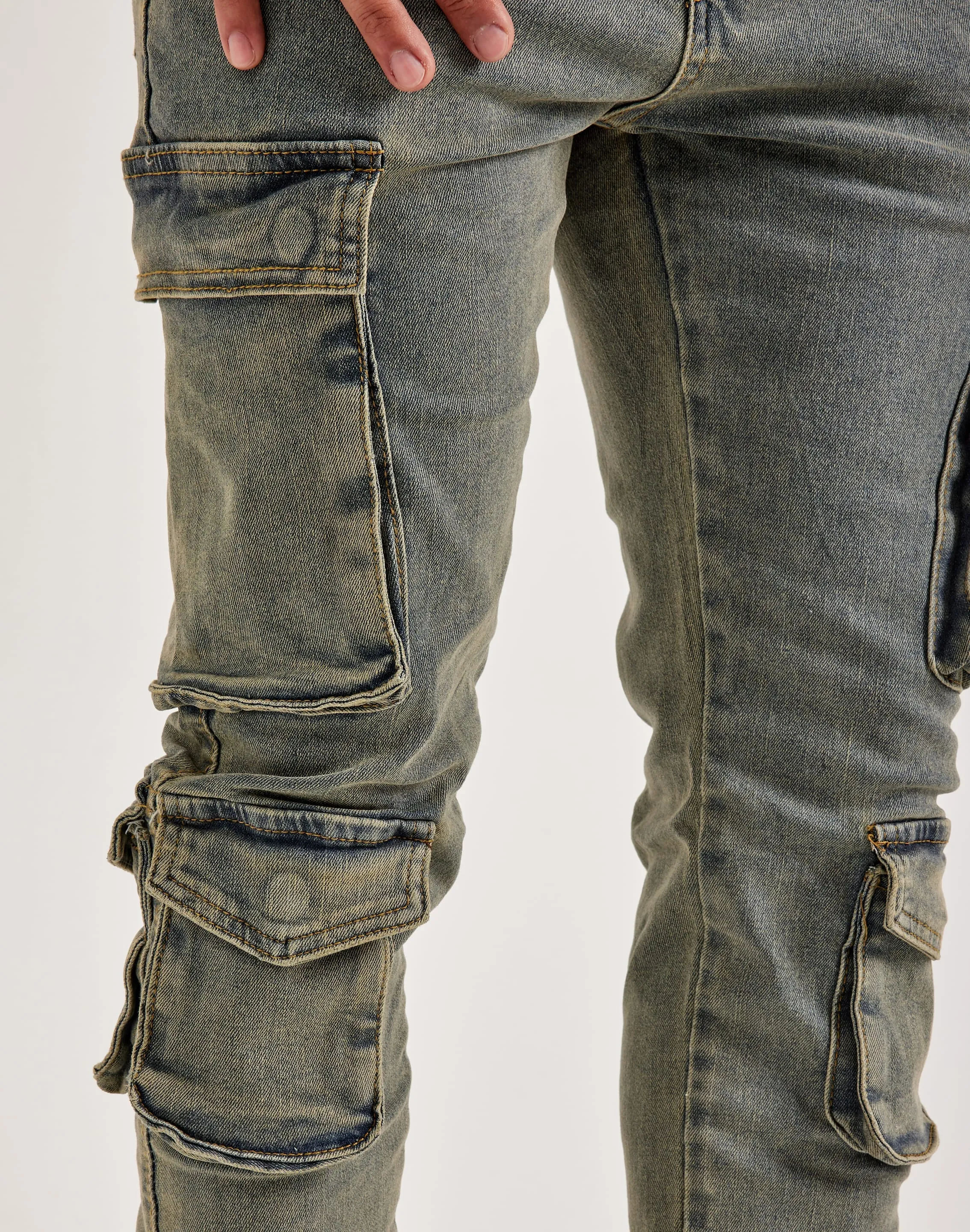 StainlessZippers Flash Look WAIMEA Stacked Cargo Jeans
