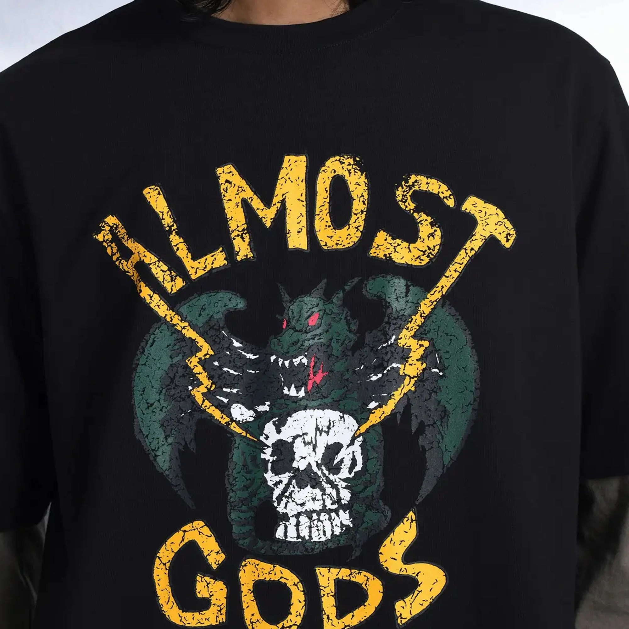 ALMOST GODS | ALMOST GODS RECON TEE { BLACK Lightweight Construction MoistureWicking
