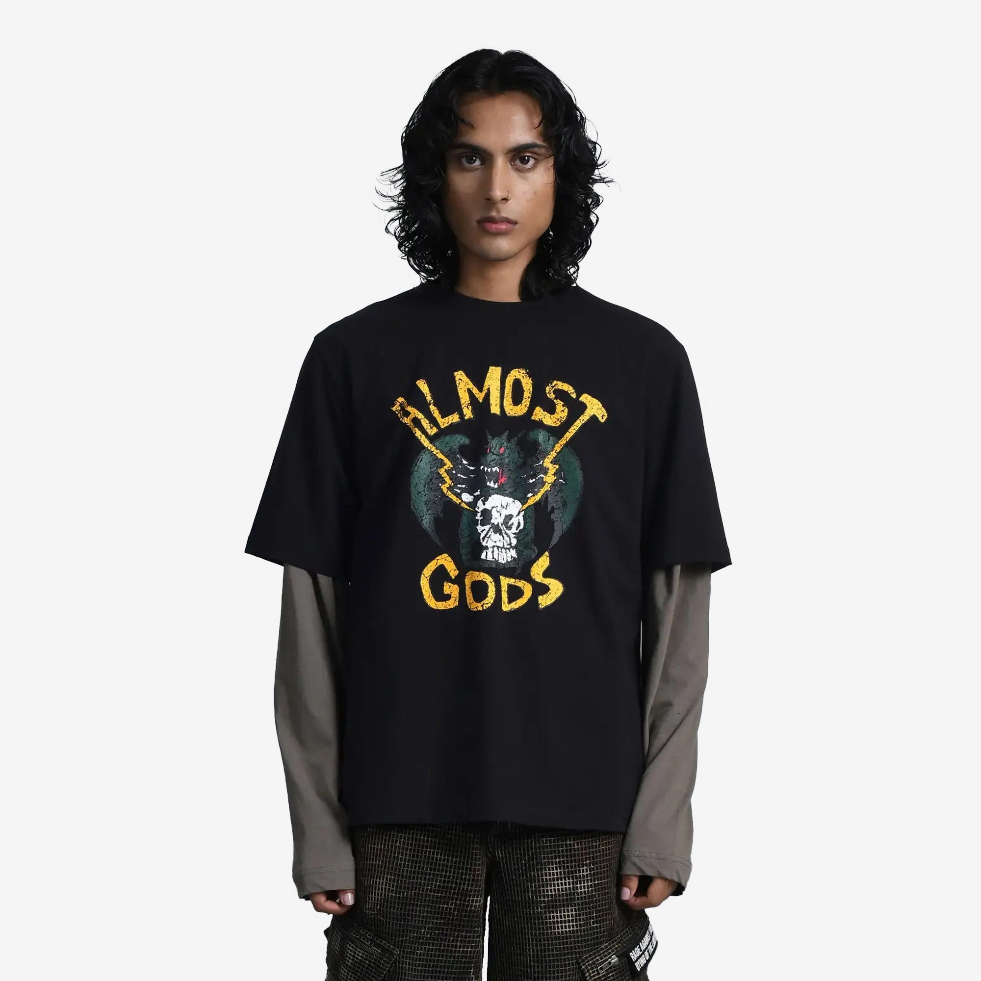 ALMOST GODS | ALMOST GODS RECON TEE { BLACK Gloss Fit