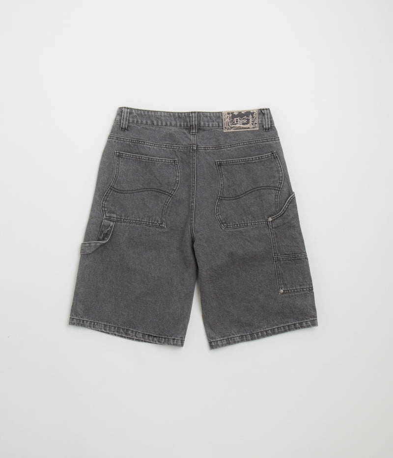 Dime Carpenter Denim Shorts - Faded Black ethnic style
