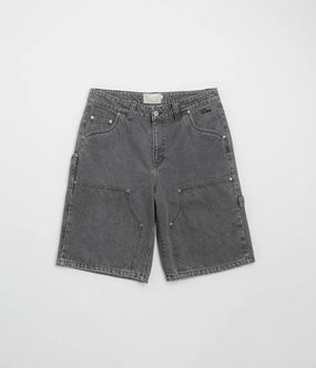 Dime Carpenter Denim Shorts - Faded Black kids' style