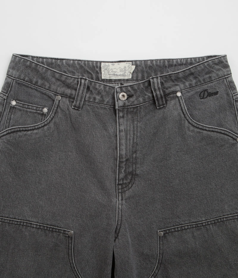 Dime Carpenter Denim Shorts - Faded Black skateboarding outfit