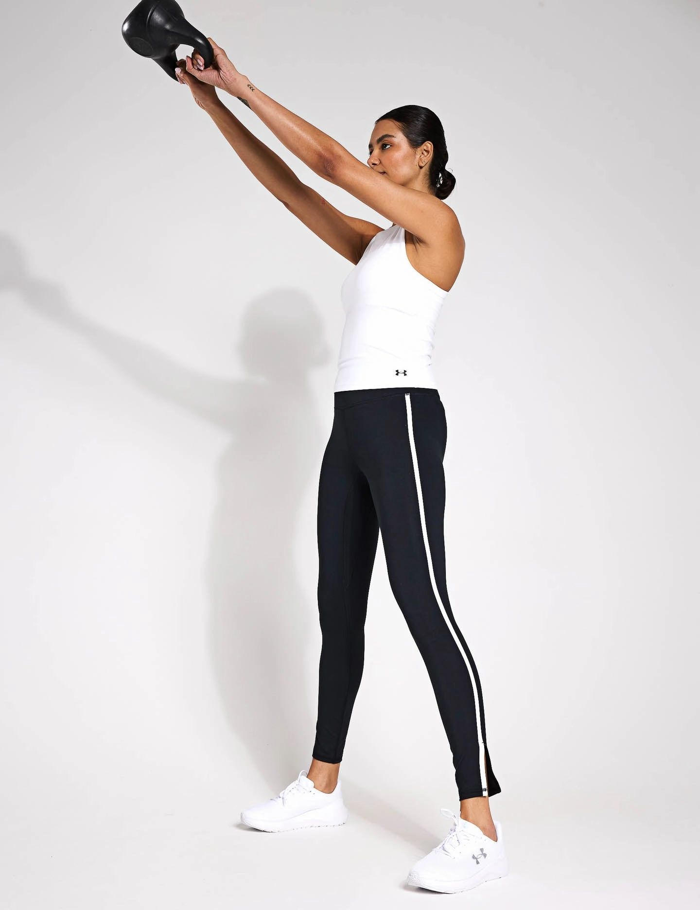 Motion Piped Leggings - Black/White Holiday Outfit Eco Friendly Travel Enthusiast Outdoor Running