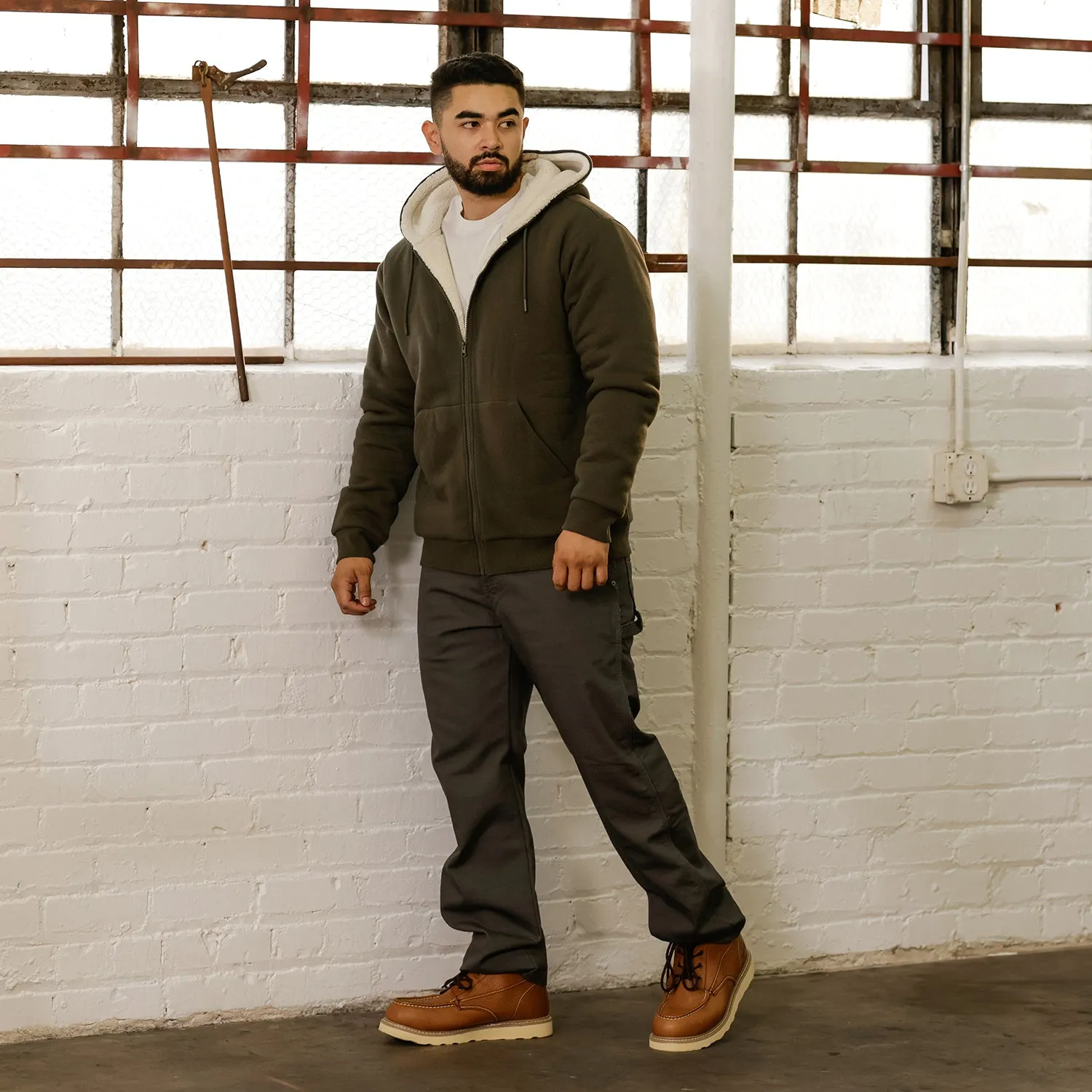 Sherpa Lined FZ Hoody - Mens Fresh Ease Lightweight Construction
